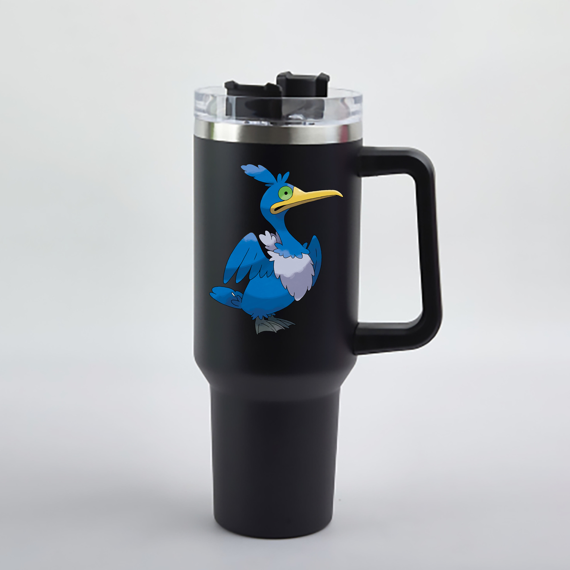 （画像用） ポケットモンスター Pokémon 1200mL車用タンブラー - クリスタルステッカー（プラスチックストロー付き）