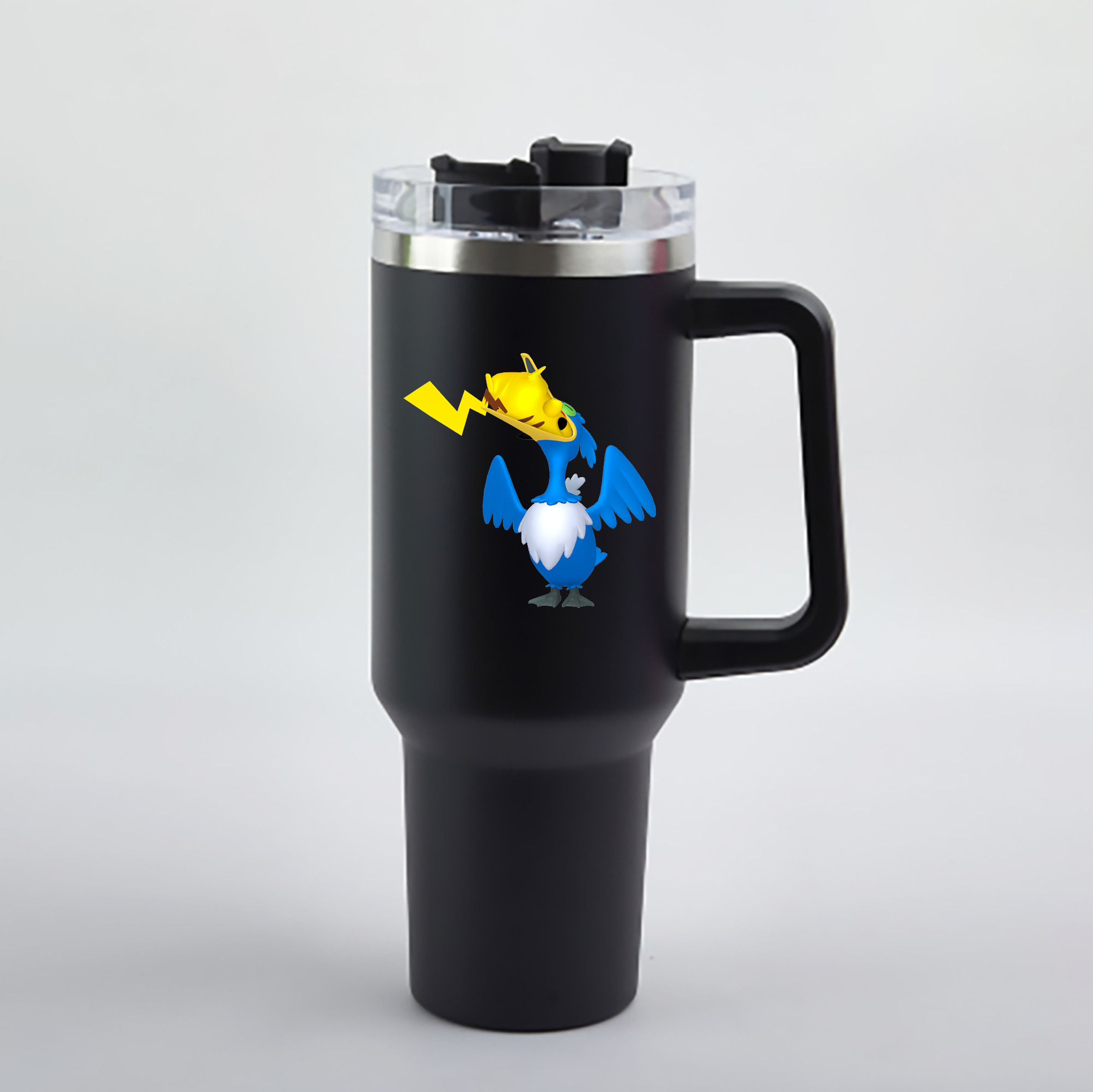 （画像用） ポケットモンスター Pokémon 1200mL車用タンブラー - クリスタルステッカー（プラスチックストロー付き）