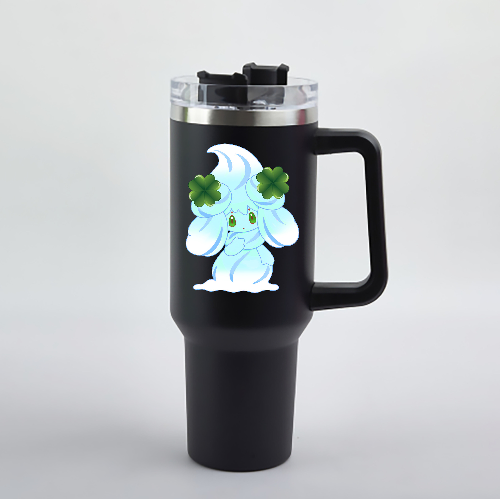 （画像用） ポケットモンスター Pokémon 1200mL車用タンブラー - クリスタルステッカー（プラスチックストロー付き）