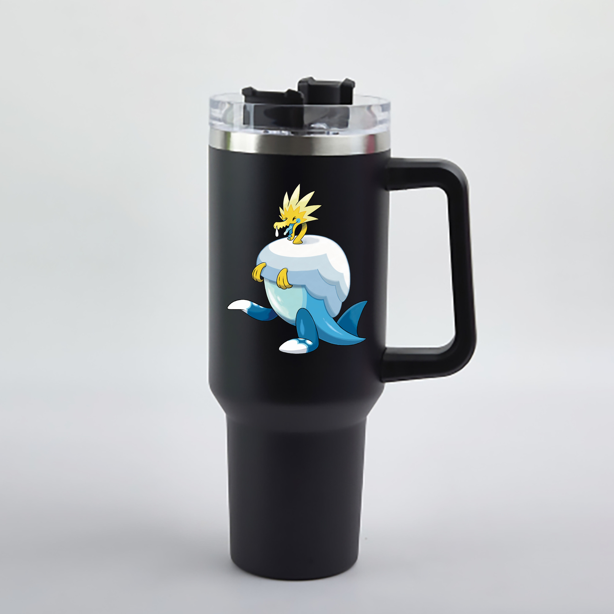 （画像用） ポケットモンスター Pokémon 1200mL車用タンブラー - クリスタルステッカー（プラスチックストロー付き）