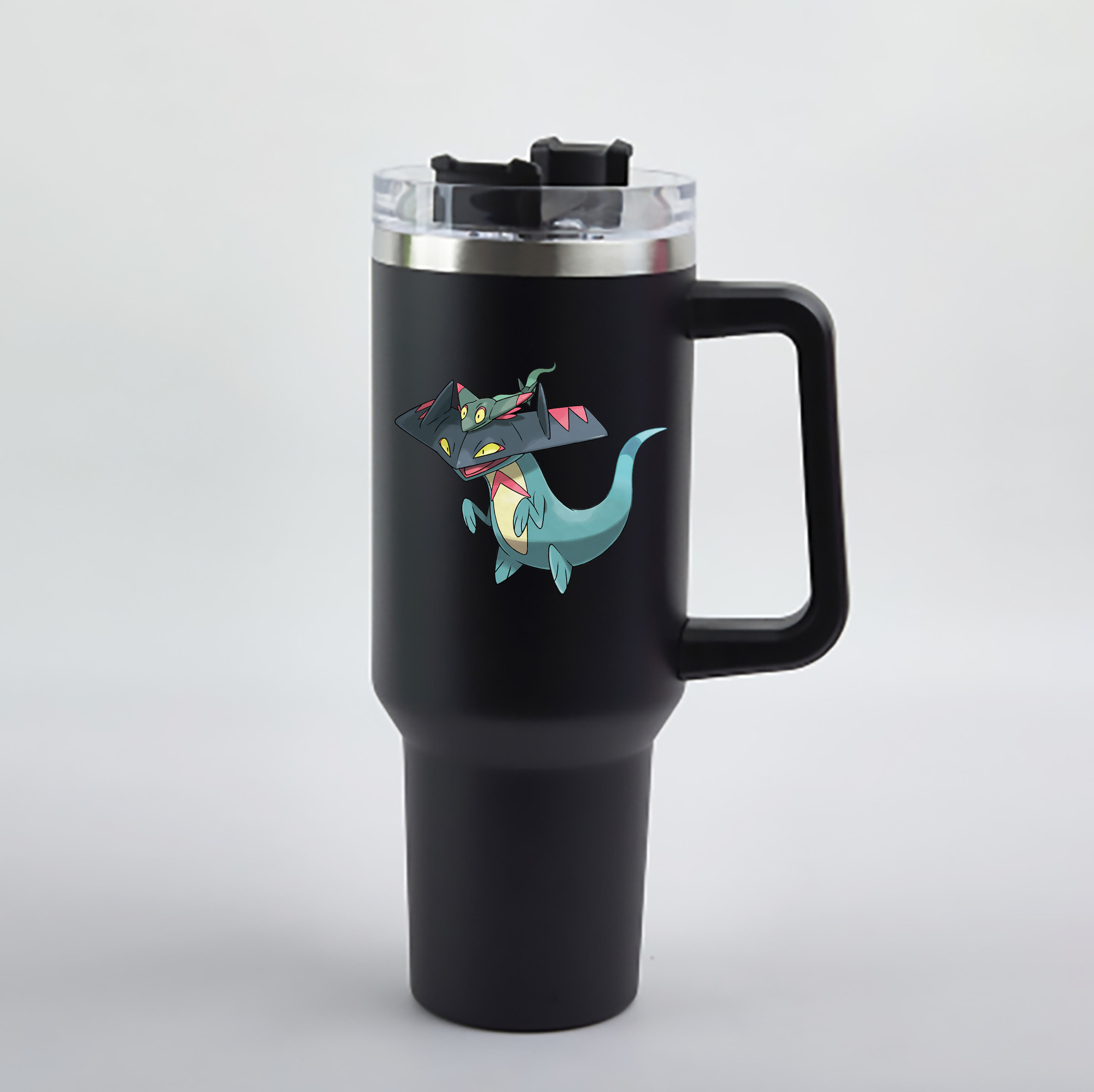 （画像用） ポケットモンスター Pokémon 1200mL車用タンブラー - クリスタルステッカー（プラスチックストロー付き）