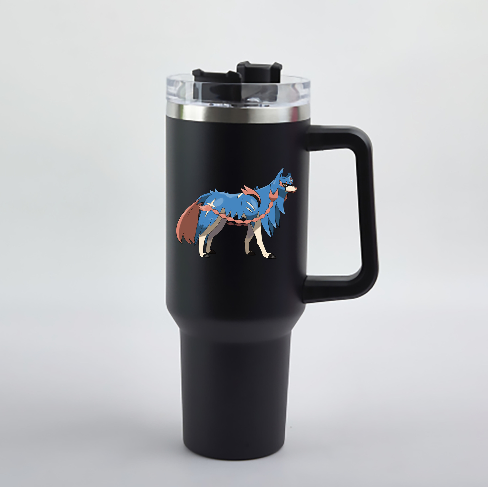 （画像用） ポケットモンスター Pokémon 1200mL車用タンブラー - クリスタルステッカー（プラスチックストロー付き）