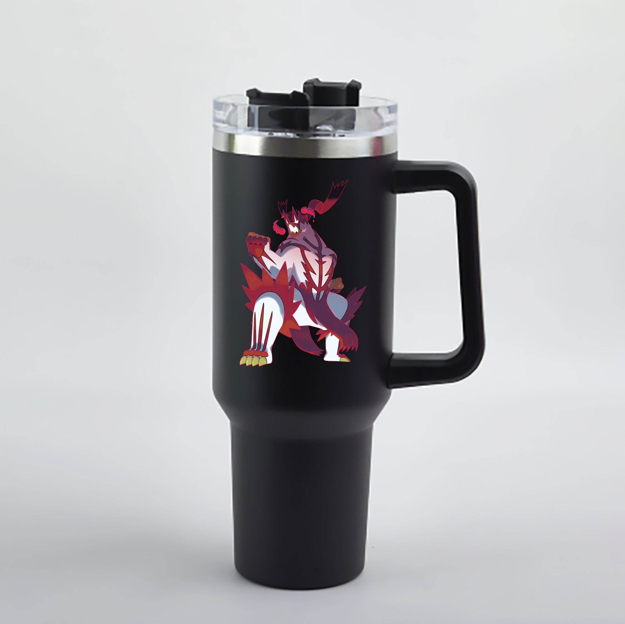 （画像用） ポケットモンスター Pokémon 1200mL車用タンブラー - クリスタルステッカー（プラスチックストロー付き）