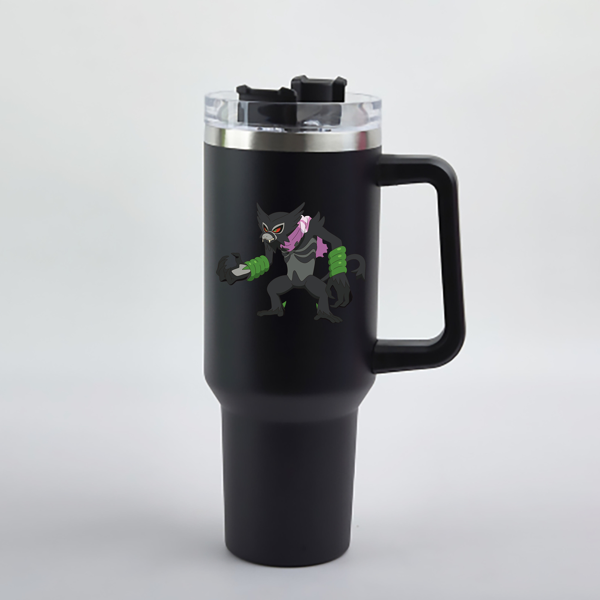 （画像用） ポケットモンスター Pokémon 1200mL車用タンブラー - クリスタルステッカー（プラスチックストロー付き）