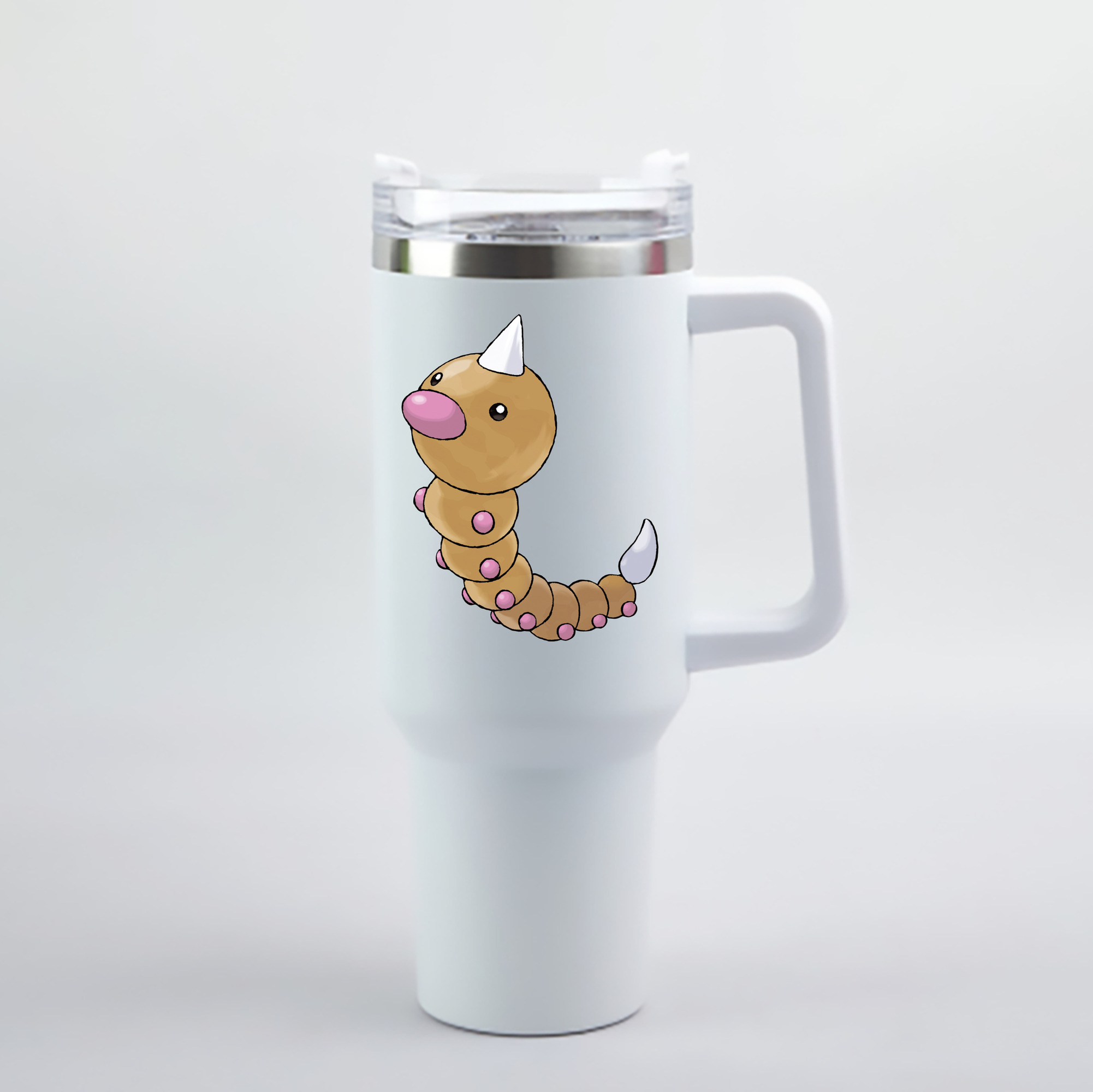 （画像用） ポケットモンスター Pokémon 1200mL車用タンブラー - クリスタルステッカー（プラスチックストロー付き）