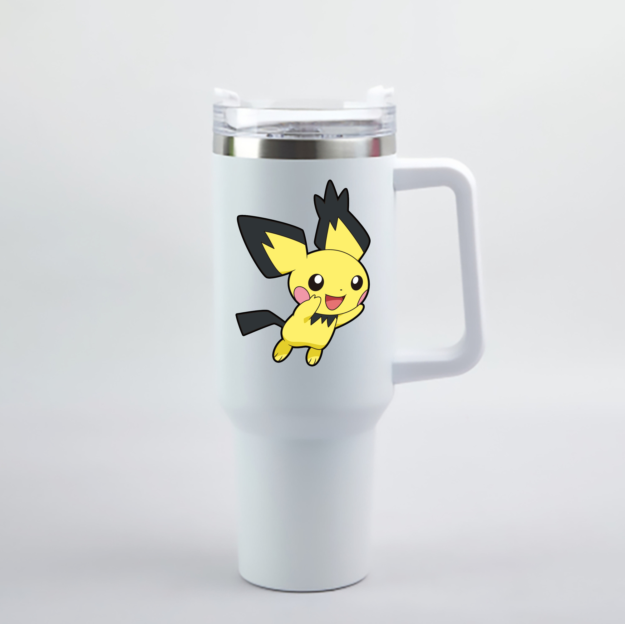 （画像用） ポケットモンスター Pokémon 1200mL車用タンブラー - クリスタルステッカー（プラスチックストロー付き）