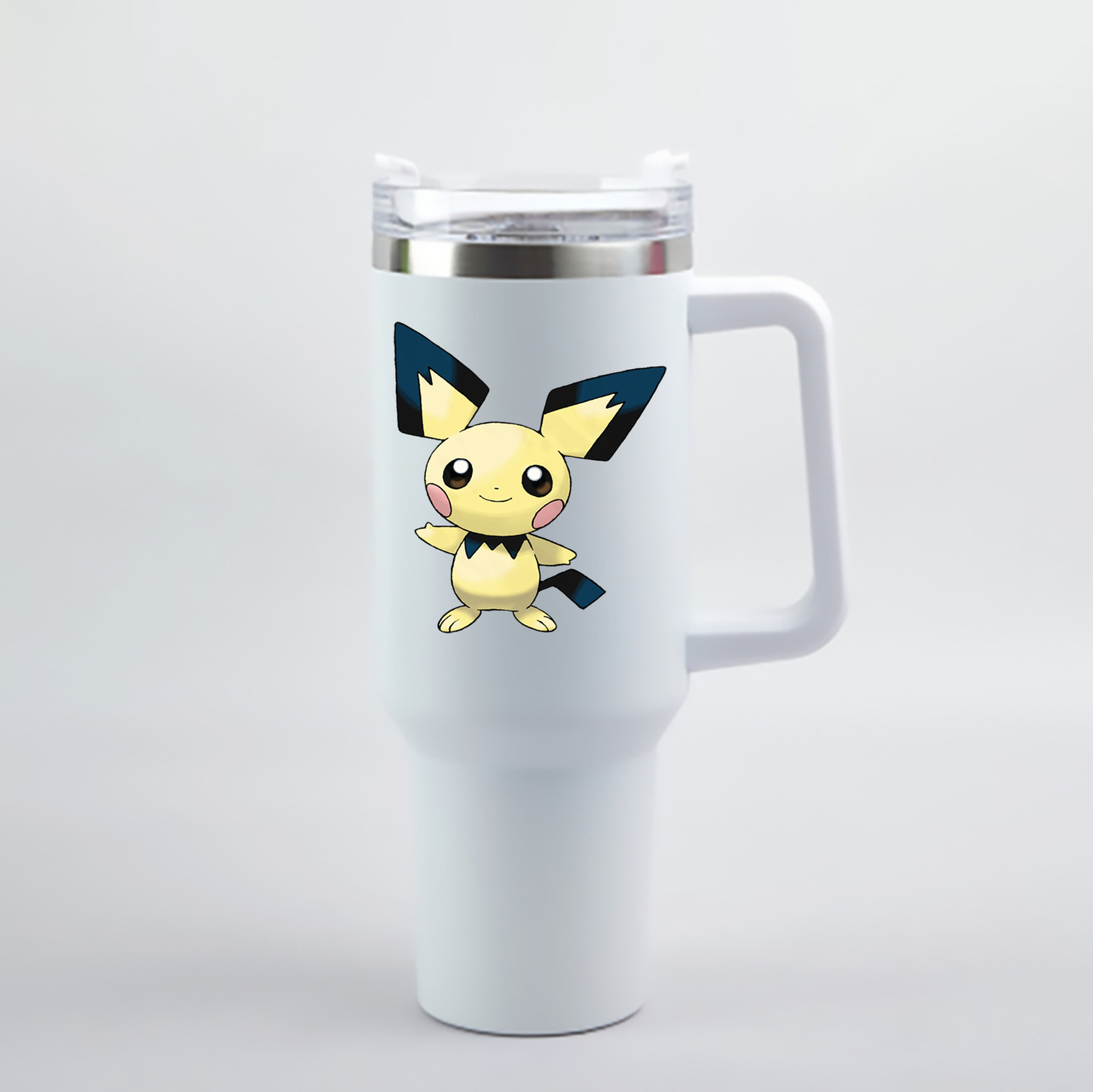 （画像用） ポケットモンスター Pokémon 1200mL車用タンブラー - クリスタルステッカー（プラスチックストロー付き）