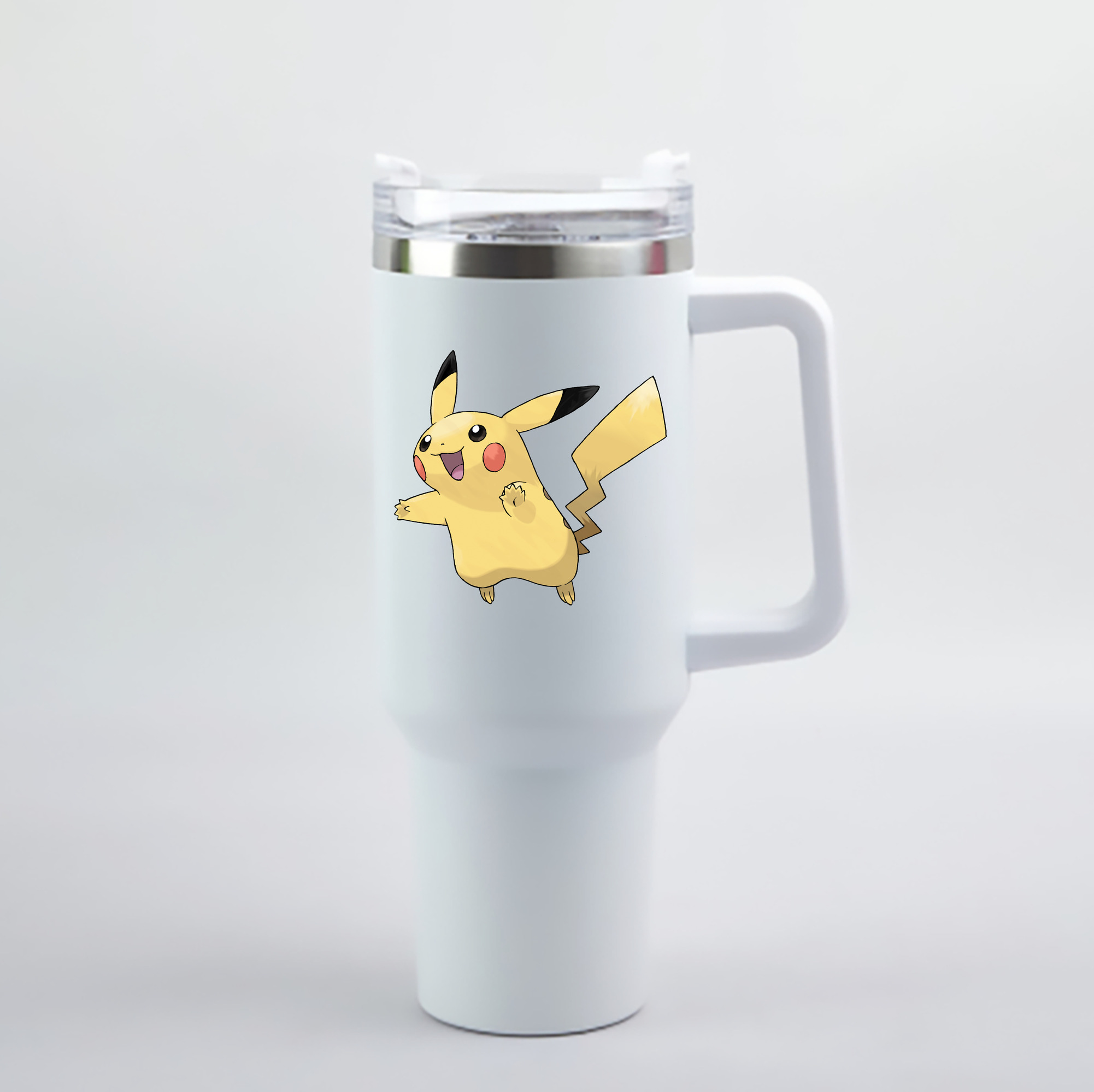 （画像用） ポケットモンスター Pokémon 1200mL車用タンブラー - クリスタルステッカー（プラスチックストロー付き）