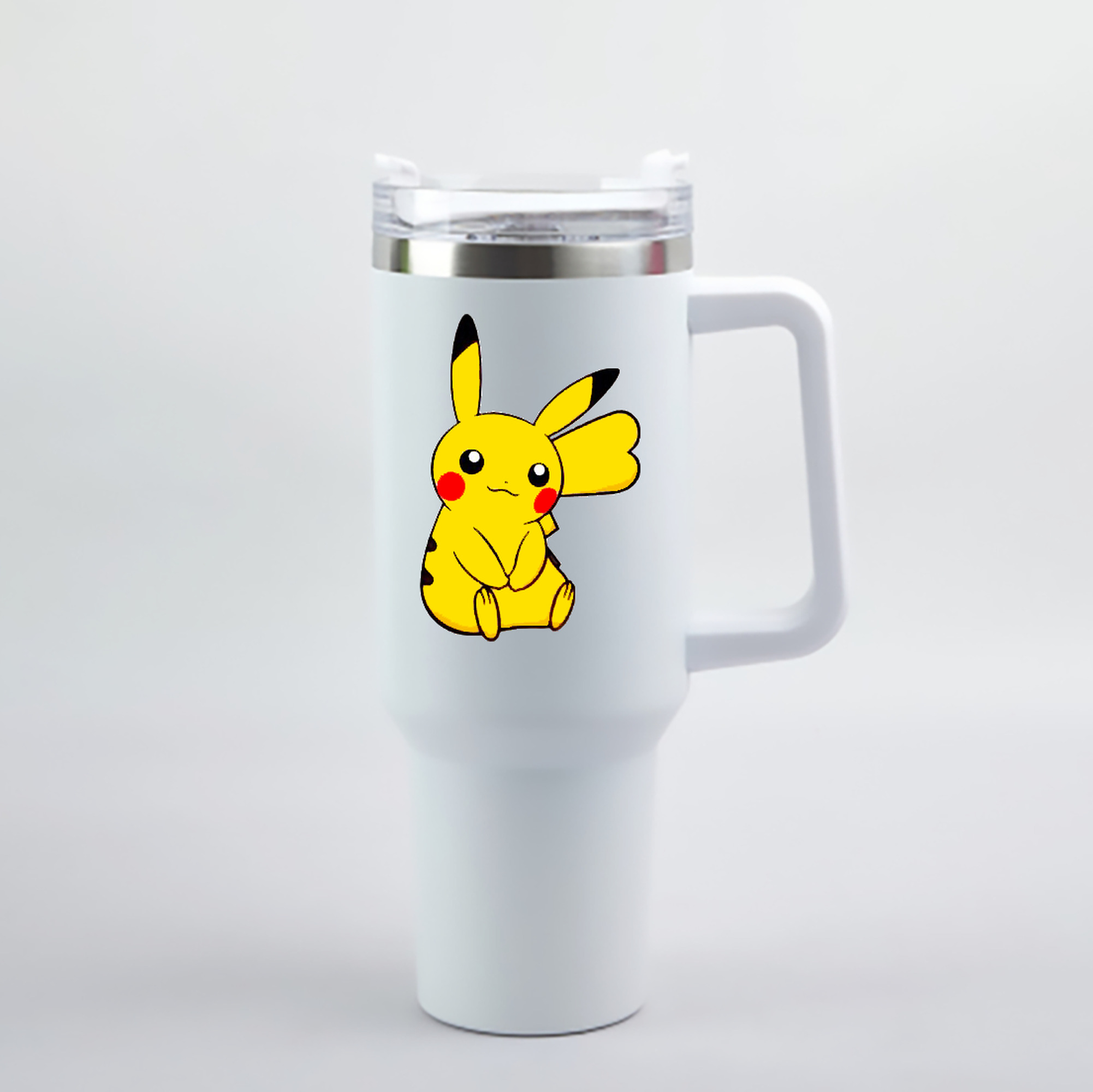 （画像用） ポケットモンスター Pokémon 1200mL車用タンブラー - クリスタルステッカー（プラスチックストロー付き）