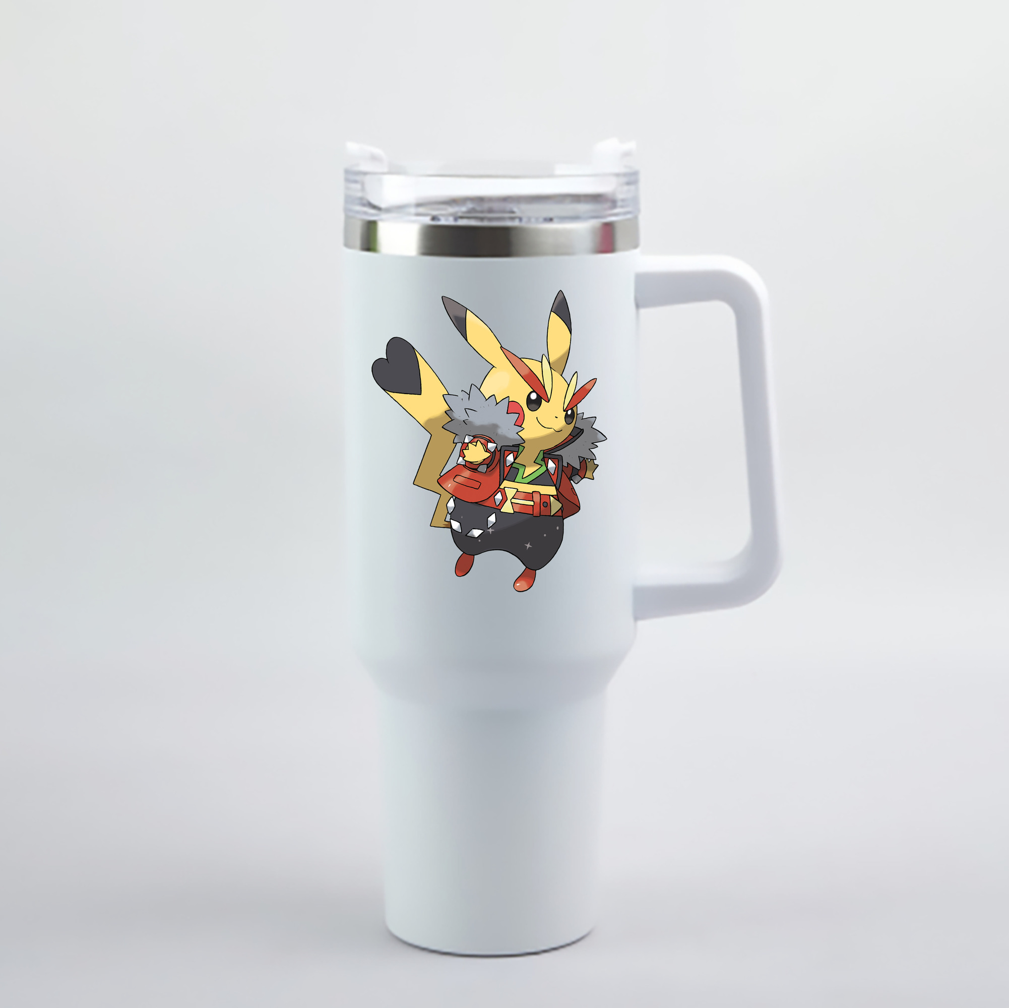 （画像用） ポケットモンスター Pokémon 1200mL車用タンブラー - クリスタルステッカー（プラスチックストロー付き）