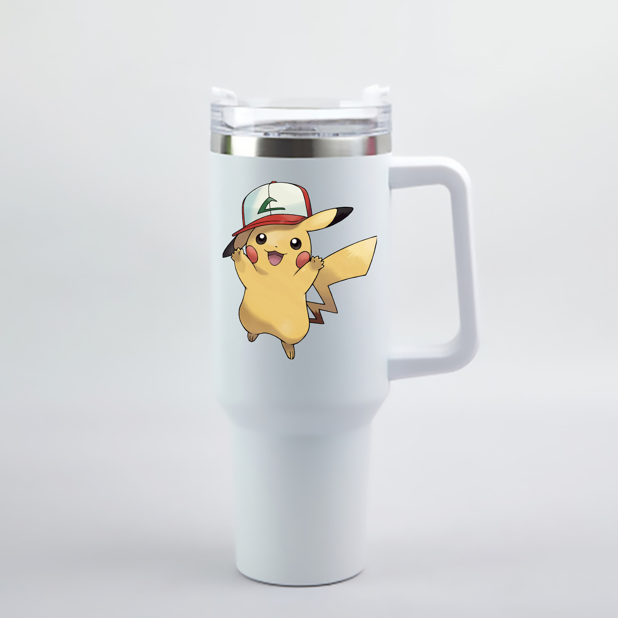 （画像用） ポケットモンスター Pokémon 1200mL車用タンブラー - クリスタルステッカー（プラスチックストロー付き）