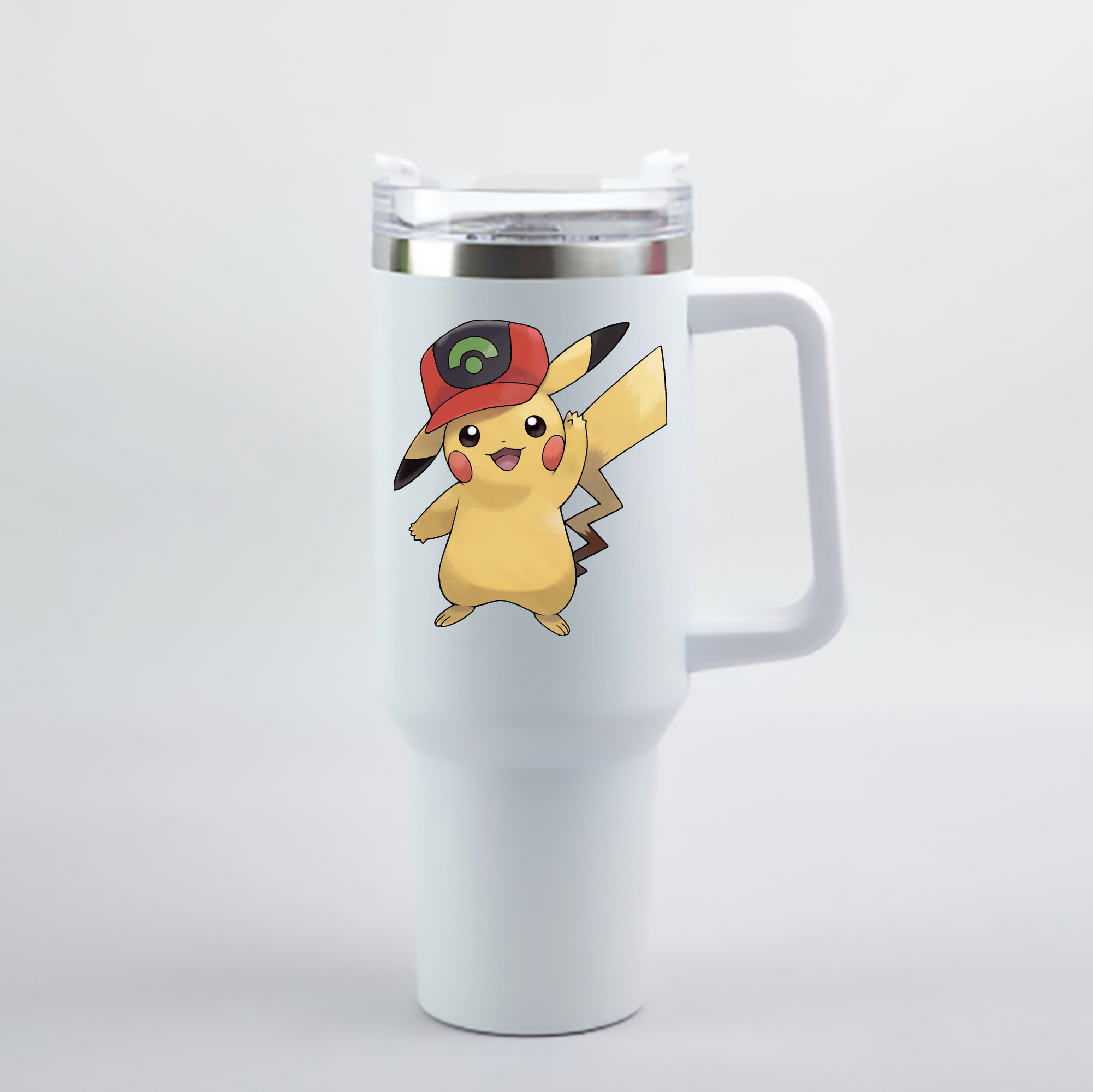 （画像用） ポケットモンスター Pokémon 1200mL車用タンブラー - クリスタルステッカー（プラスチックストロー付き）
