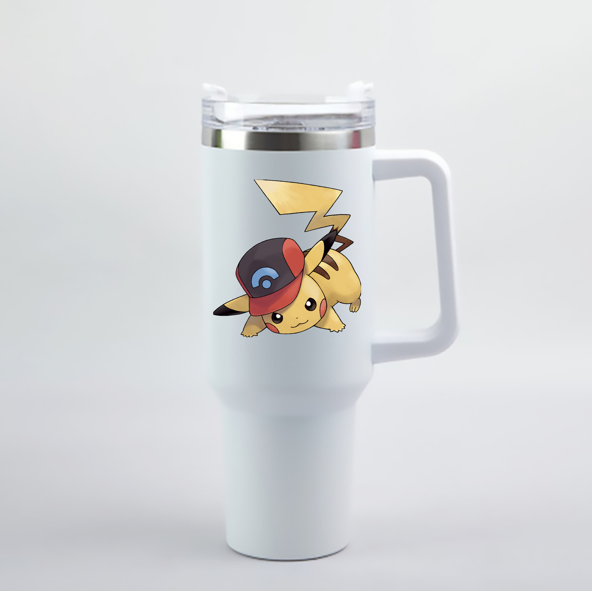 （画像用） ポケットモンスター Pokémon 1200mL車用タンブラー - クリスタルステッカー（プラスチックストロー付き）