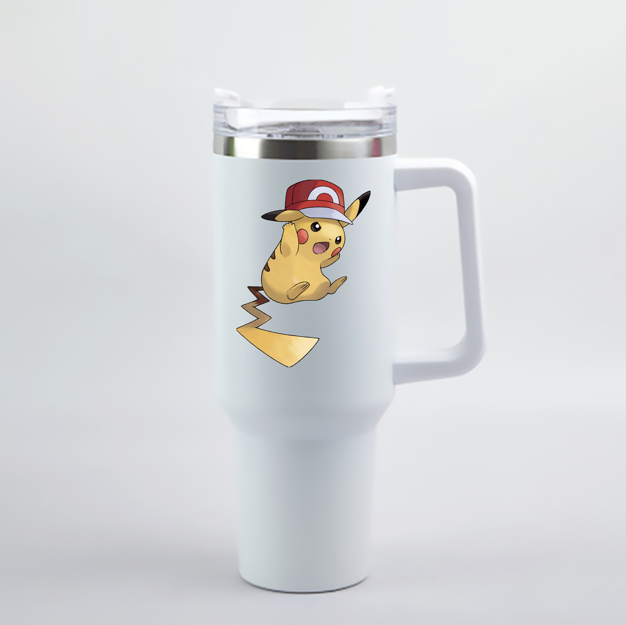 （画像用） ポケットモンスター Pokémon 1200mL車用タンブラー - クリスタルステッカー（プラスチックストロー付き）