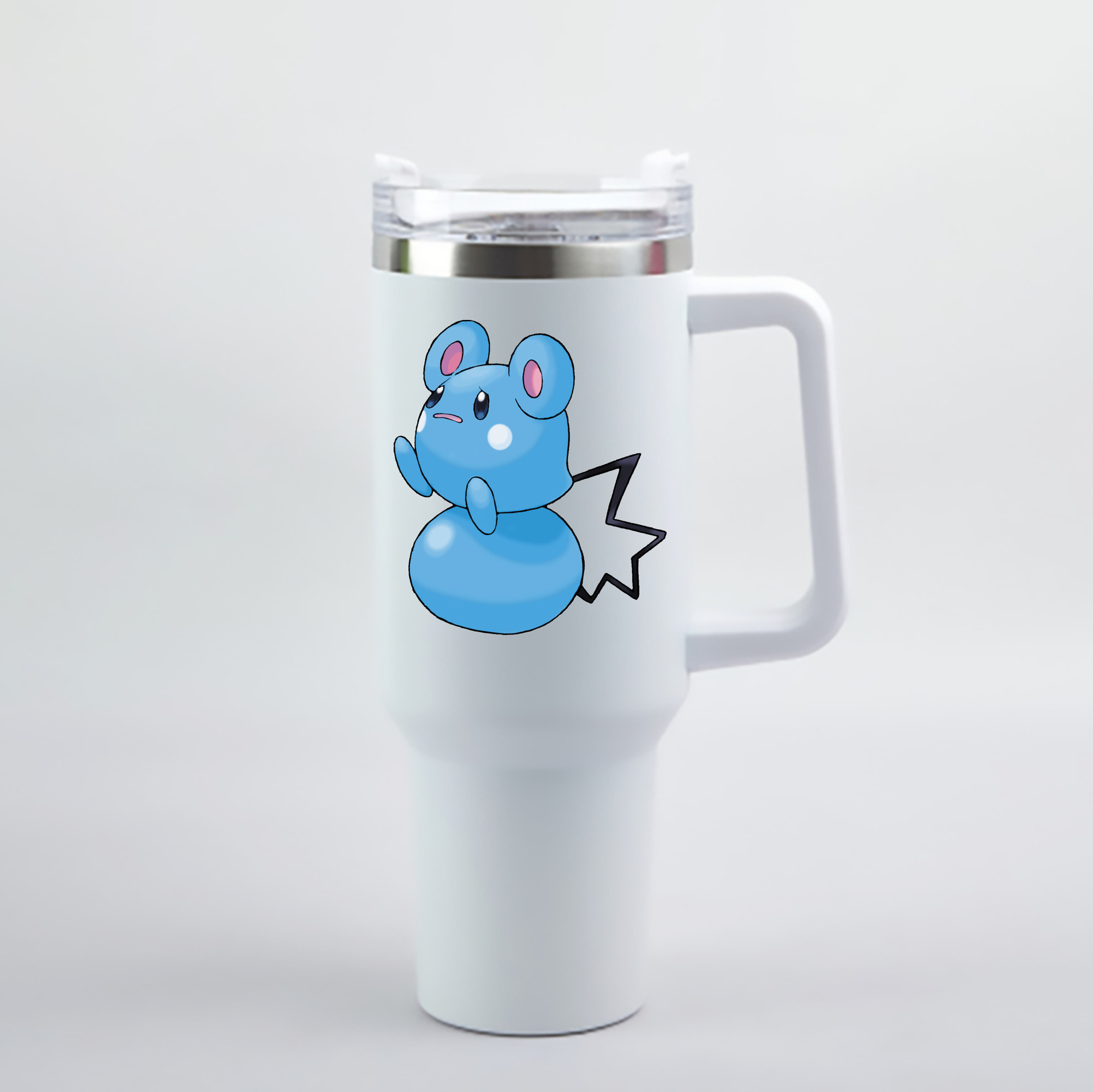 （画像用） ポケットモンスター Pokémon 1200mL車用タンブラー - クリスタルステッカー（プラスチックストロー付き）