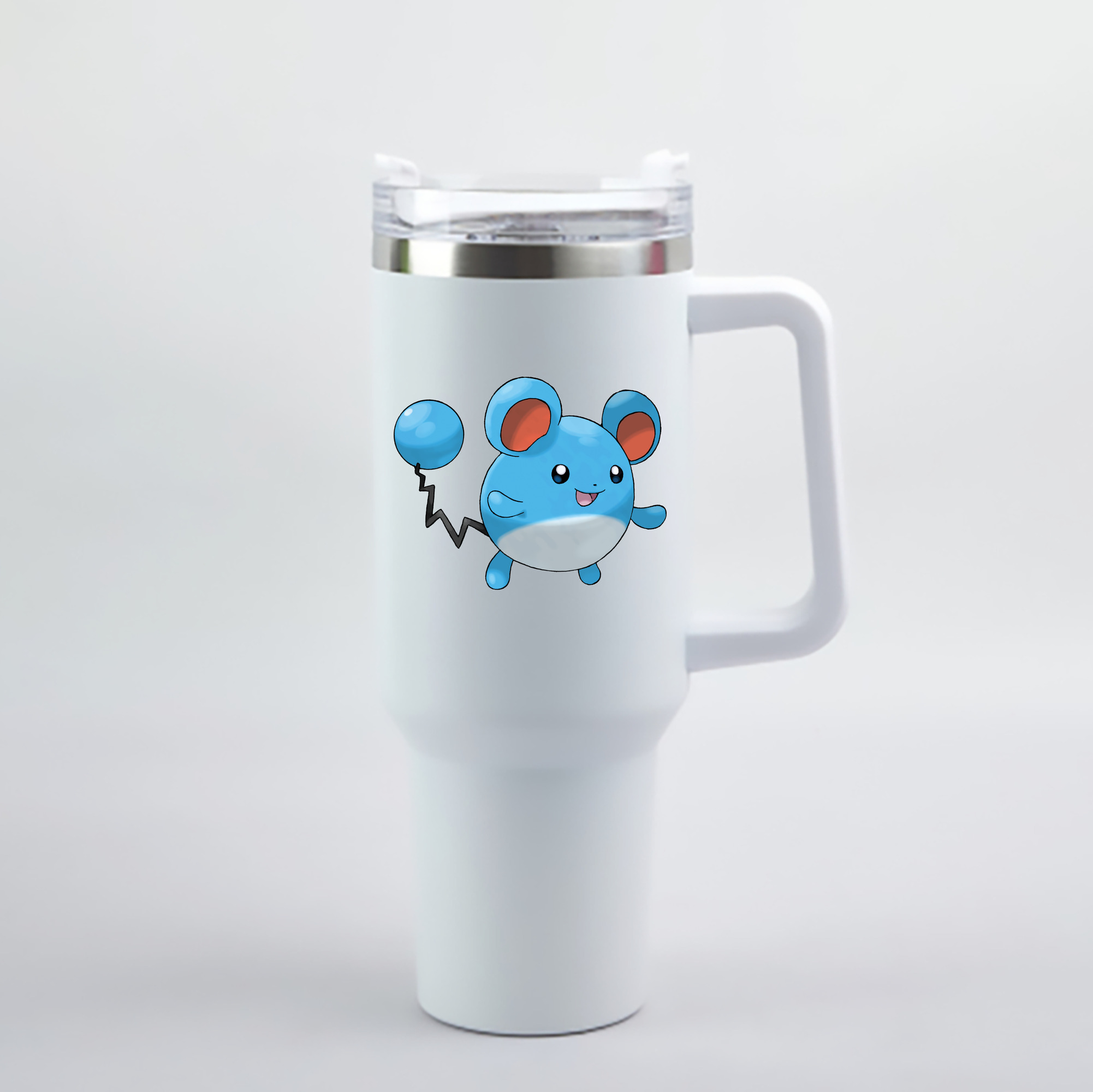 （画像用） ポケットモンスター Pokémon 1200mL車用タンブラー - クリスタルステッカー（プラスチックストロー付き）