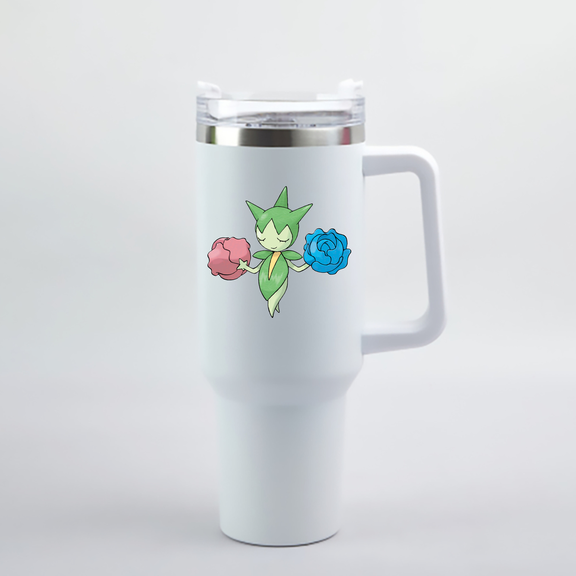 （画像用） ポケットモンスター Pokémon 1200mL車用タンブラー - クリスタルステッカー（プラスチックストロー付き）