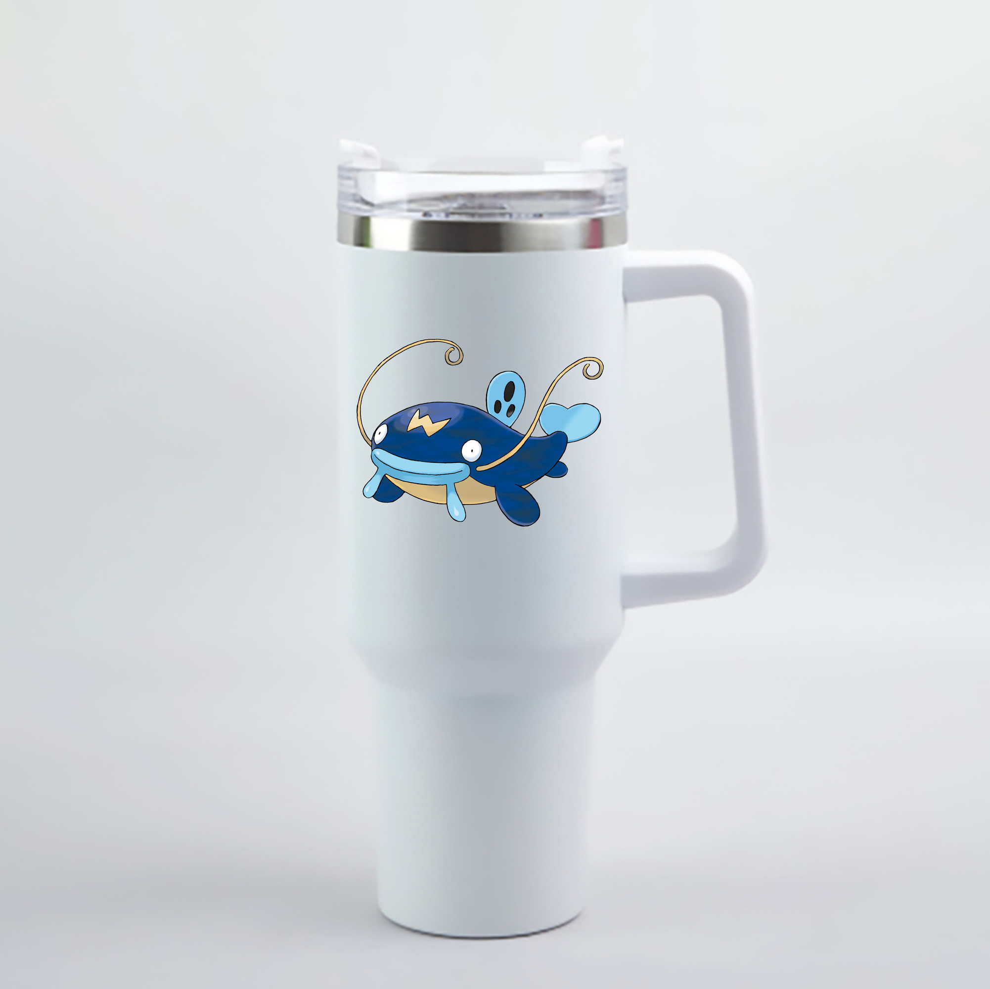 （画像用） ポケットモンスター Pokémon 1200mL車用タンブラー - クリスタルステッカー（プラスチックストロー付き）