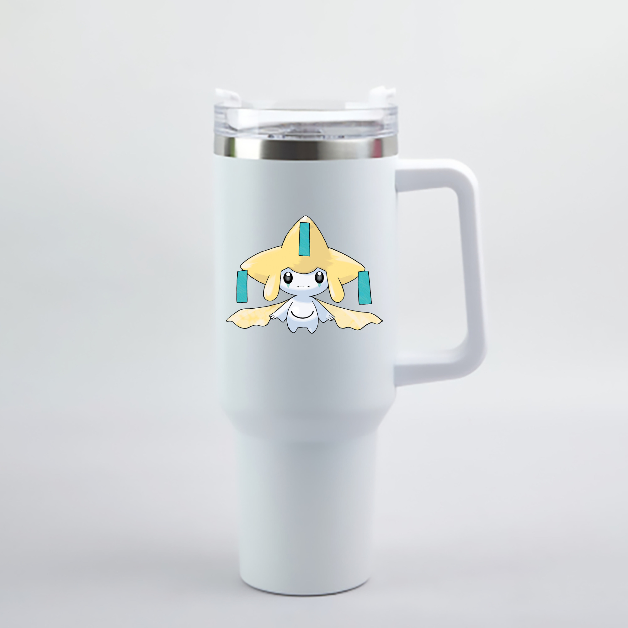 （画像用） ポケットモンスター Pokémon 1200mL車用タンブラー - クリスタルステッカー（プラスチックストロー付き）