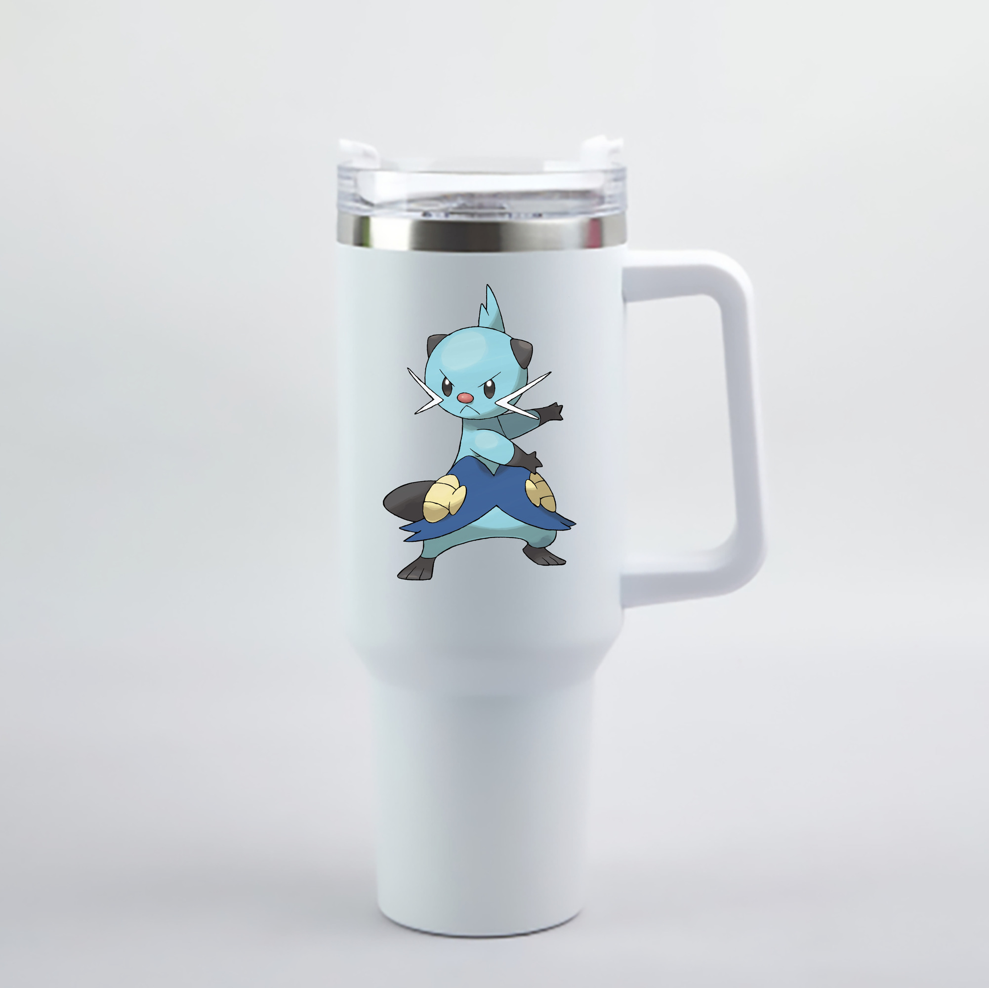 （画像用） ポケットモンスター Pokémon 1200mL車用タンブラー - クリスタルステッカー（プラスチックストロー付き）