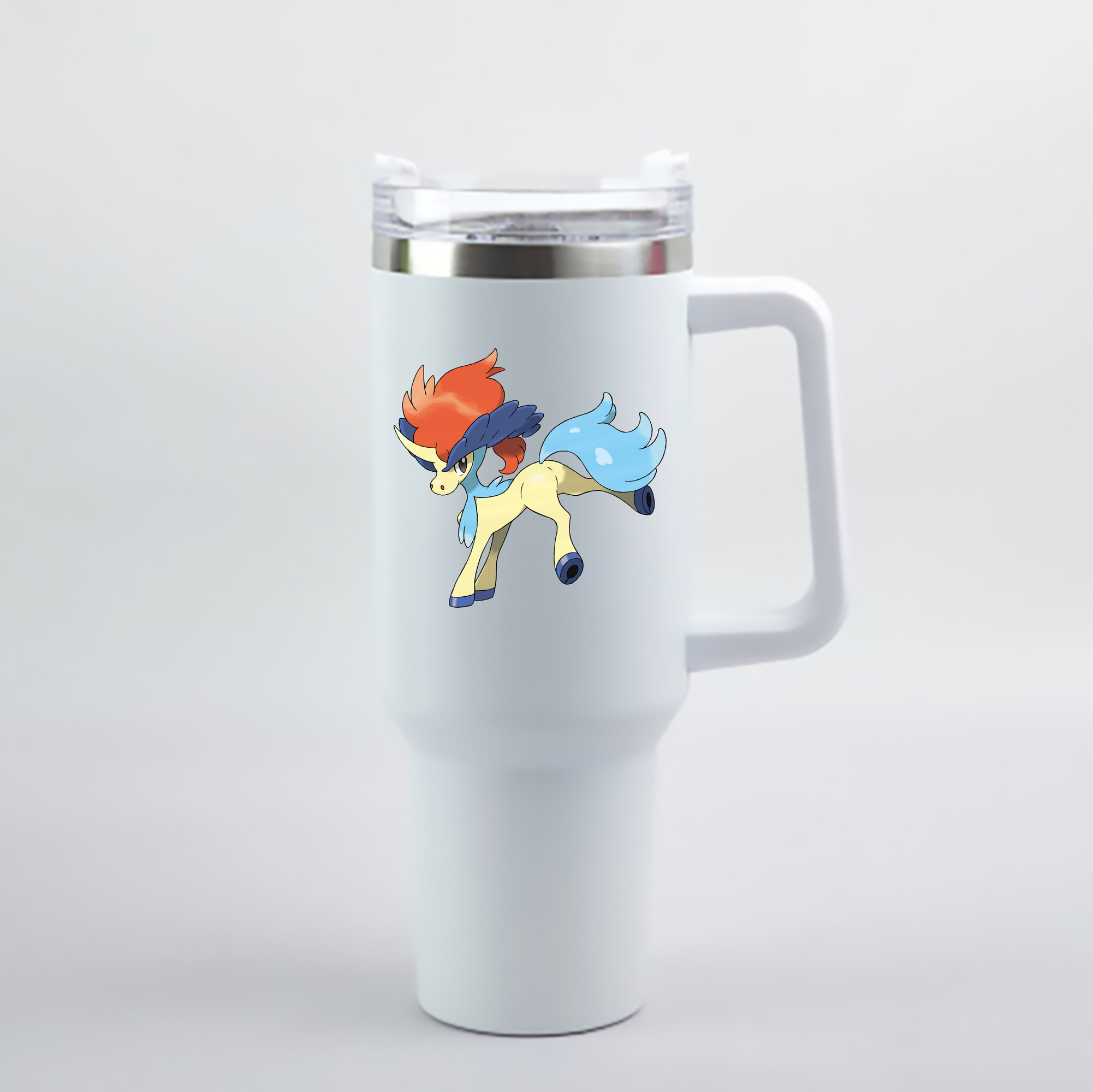 （画像用） ポケットモンスター Pokémon 1200mL車用タンブラー - クリスタルステッカー（プラスチックストロー付き）