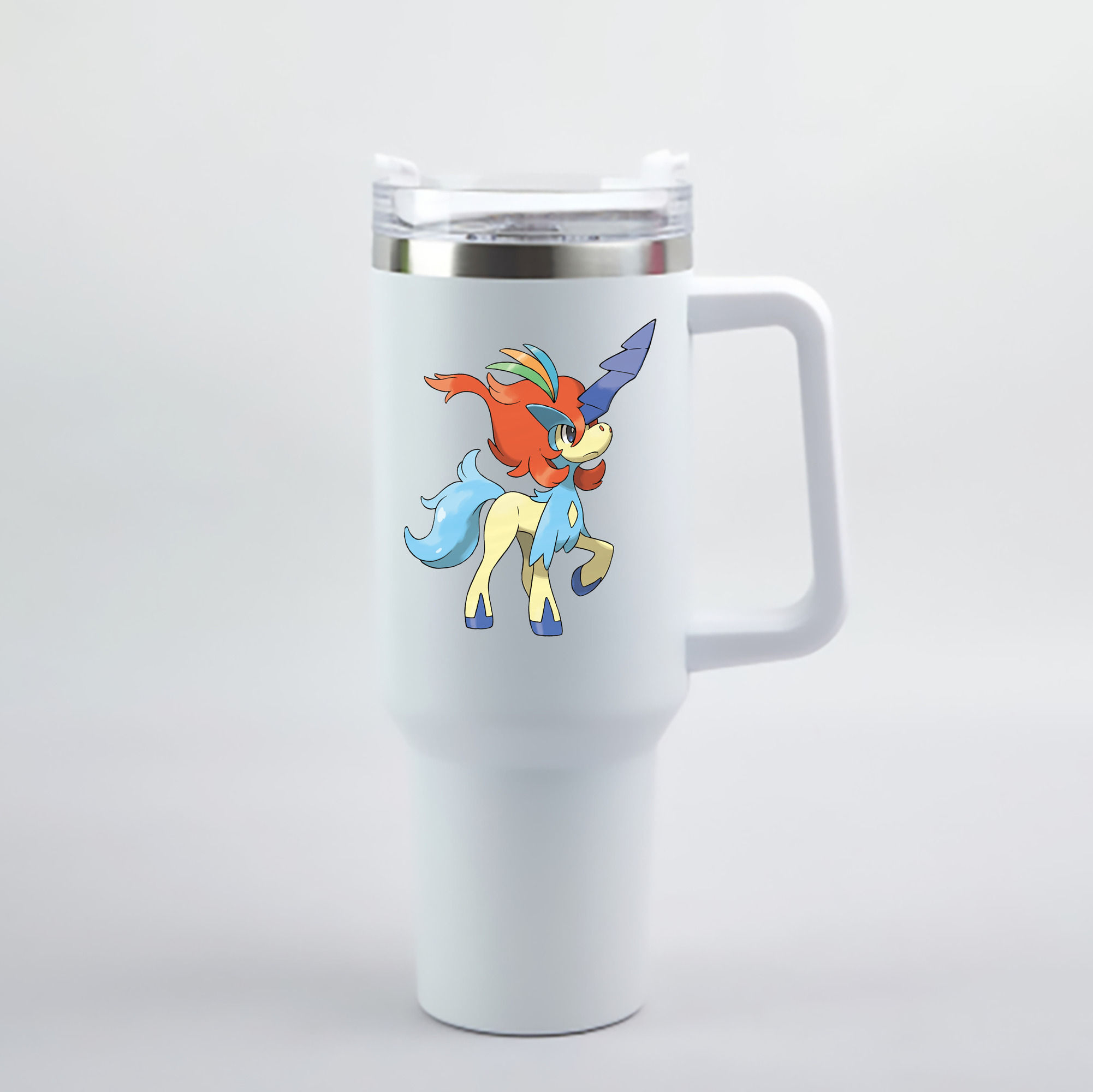 （画像用） ポケットモンスター Pokémon 1200mL車用タンブラー - クリスタルステッカー（プラスチックストロー付き）