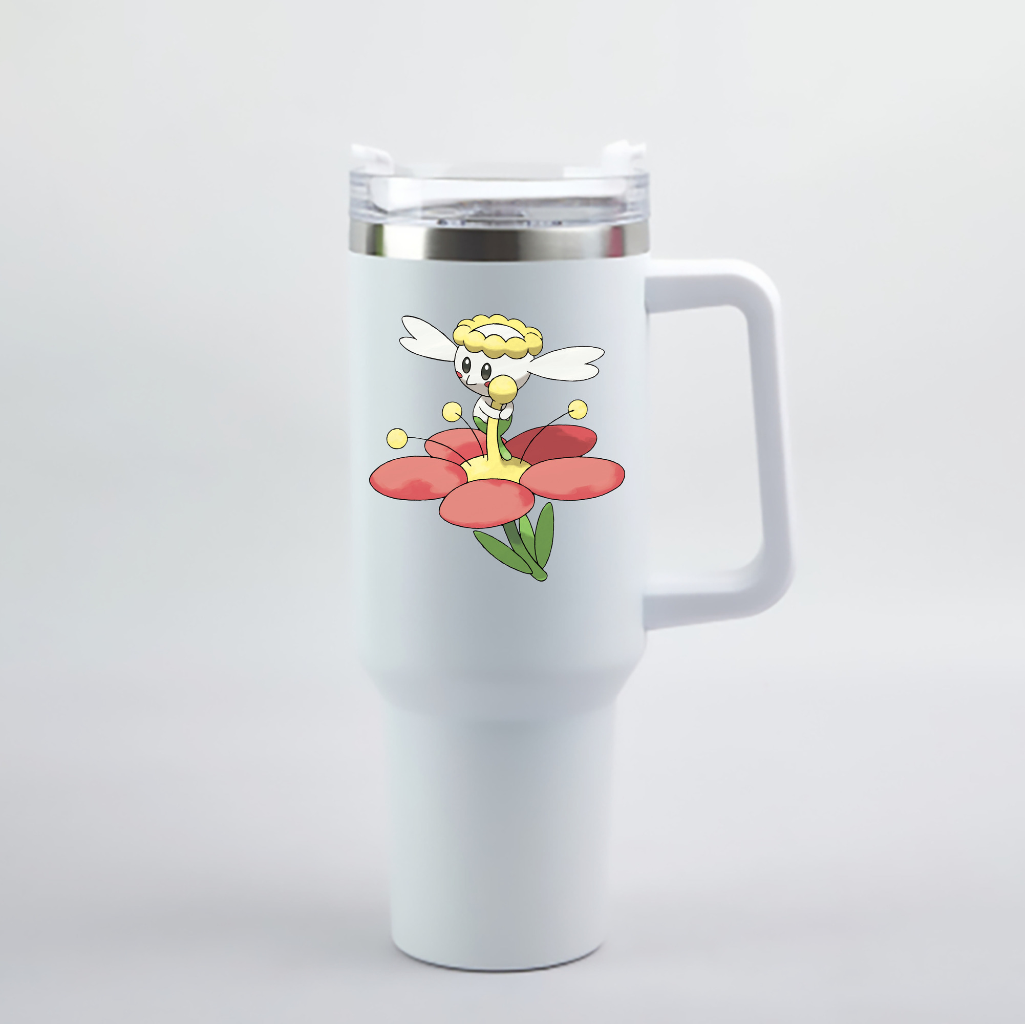 （画像用） ポケットモンスター Pokémon 1200mL車用タンブラー - クリスタルステッカー（プラスチックストロー付き）