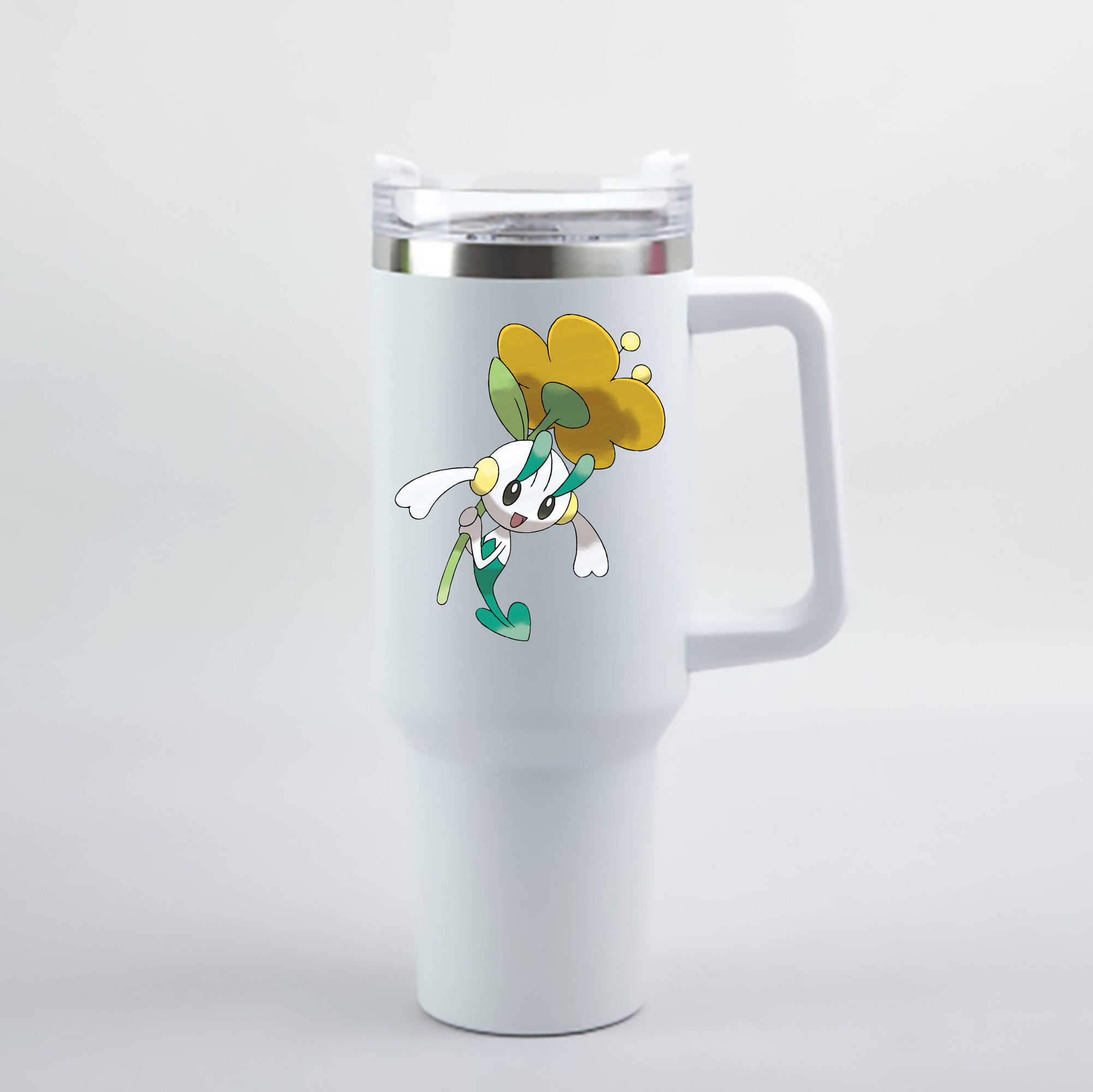 （画像用） ポケットモンスター Pokémon 1200mL車用タンブラー - クリスタルステッカー（プラスチックストロー付き）