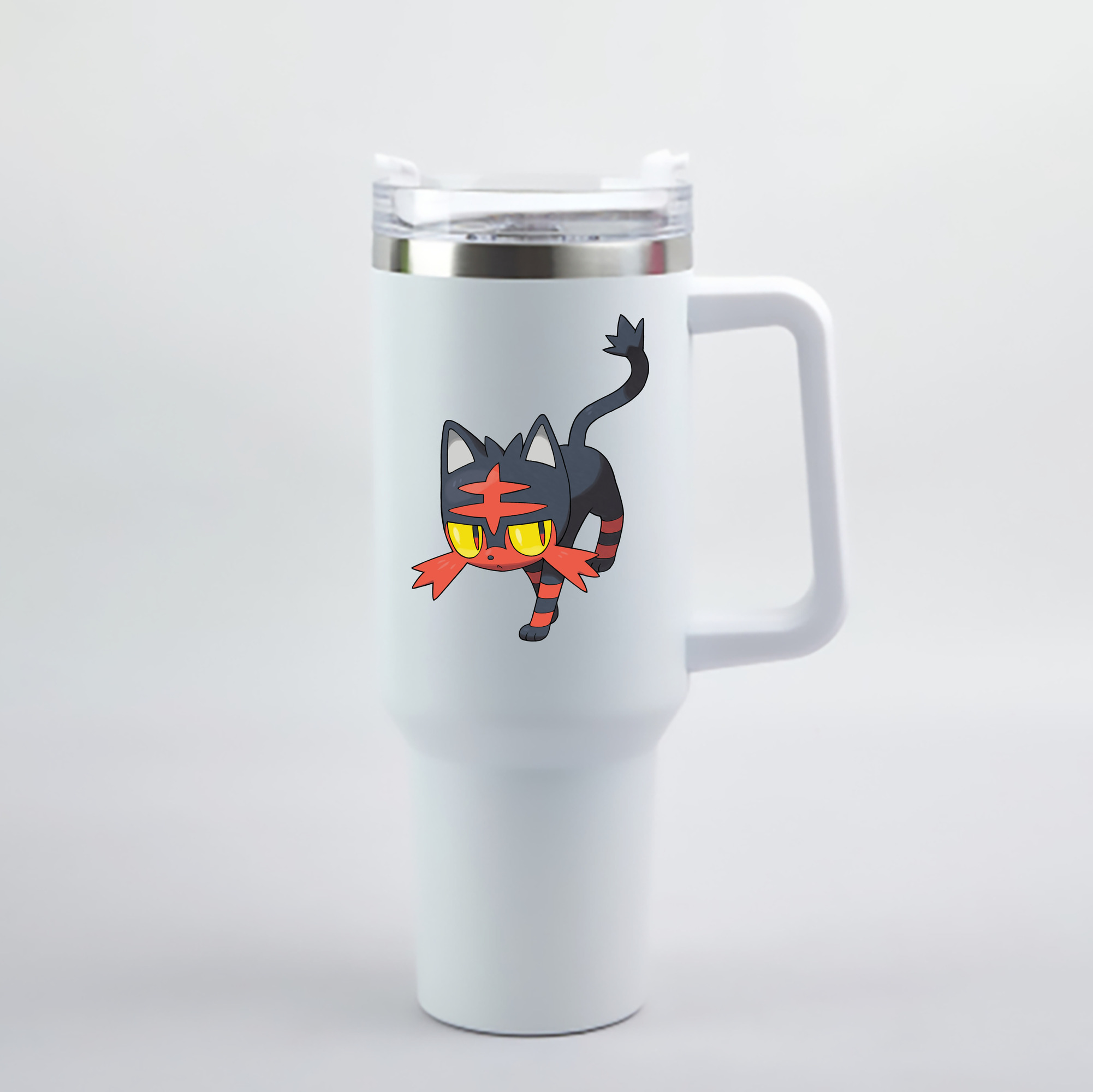（画像用） ポケットモンスター Pokémon 1200mL車用タンブラー - クリスタルステッカー（プラスチックストロー付き）