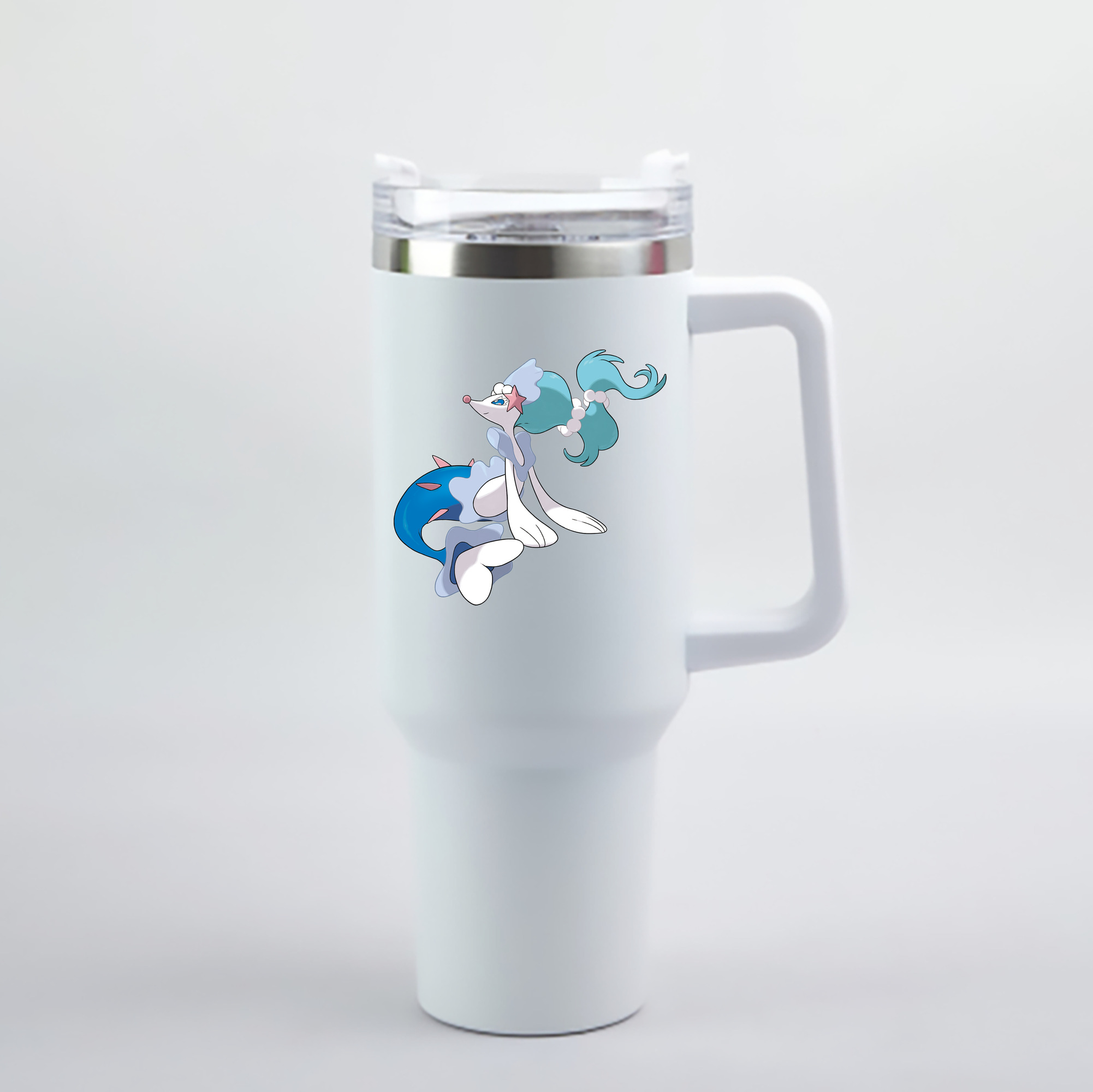 （画像用） ポケットモンスター Pokémon 1200mL車用タンブラー - クリスタルステッカー（プラスチックストロー付き）