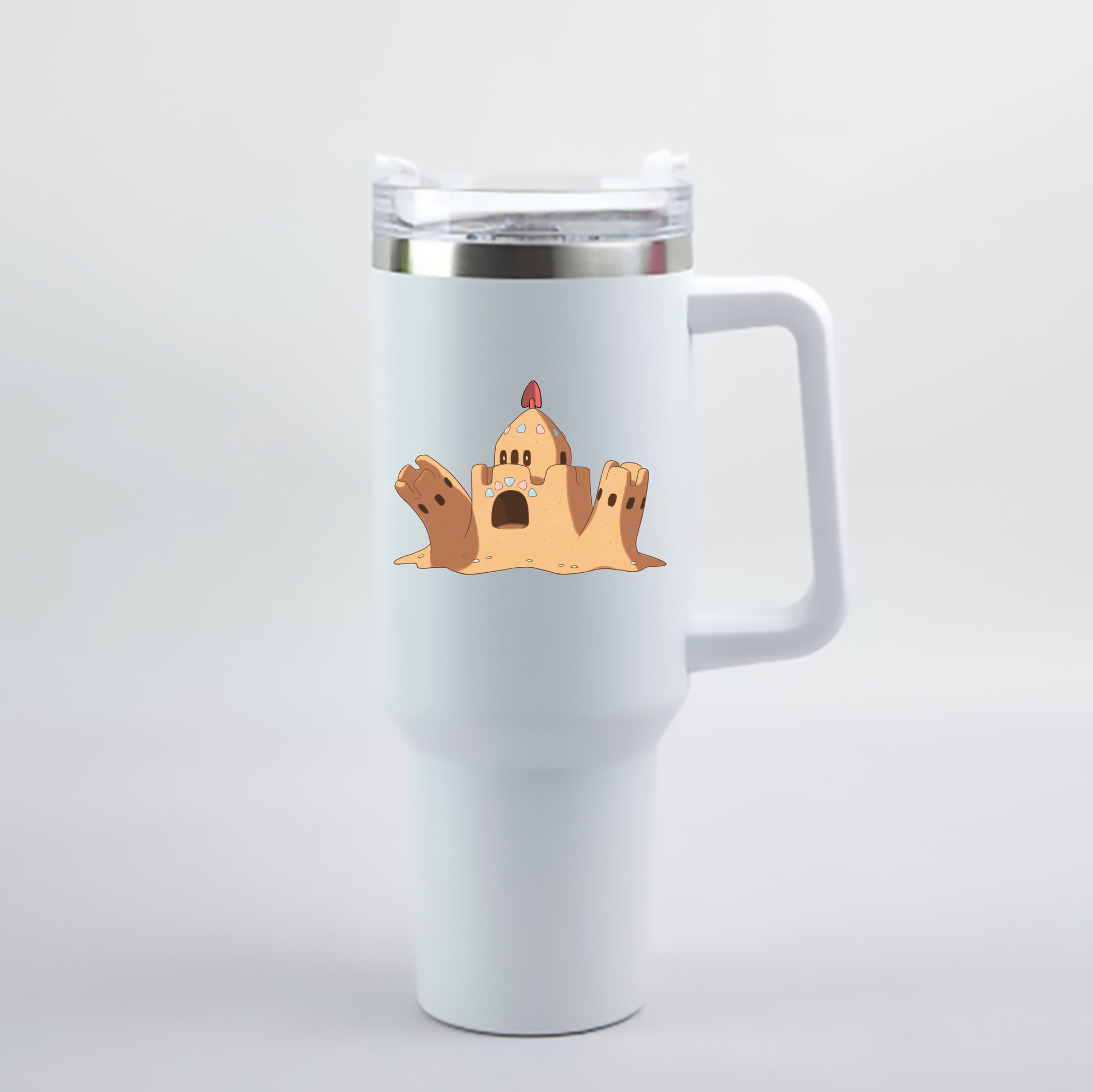 （画像用） ポケットモンスター Pokémon 1200mL車用タンブラー - クリスタルステッカー（プラスチックストロー付き）