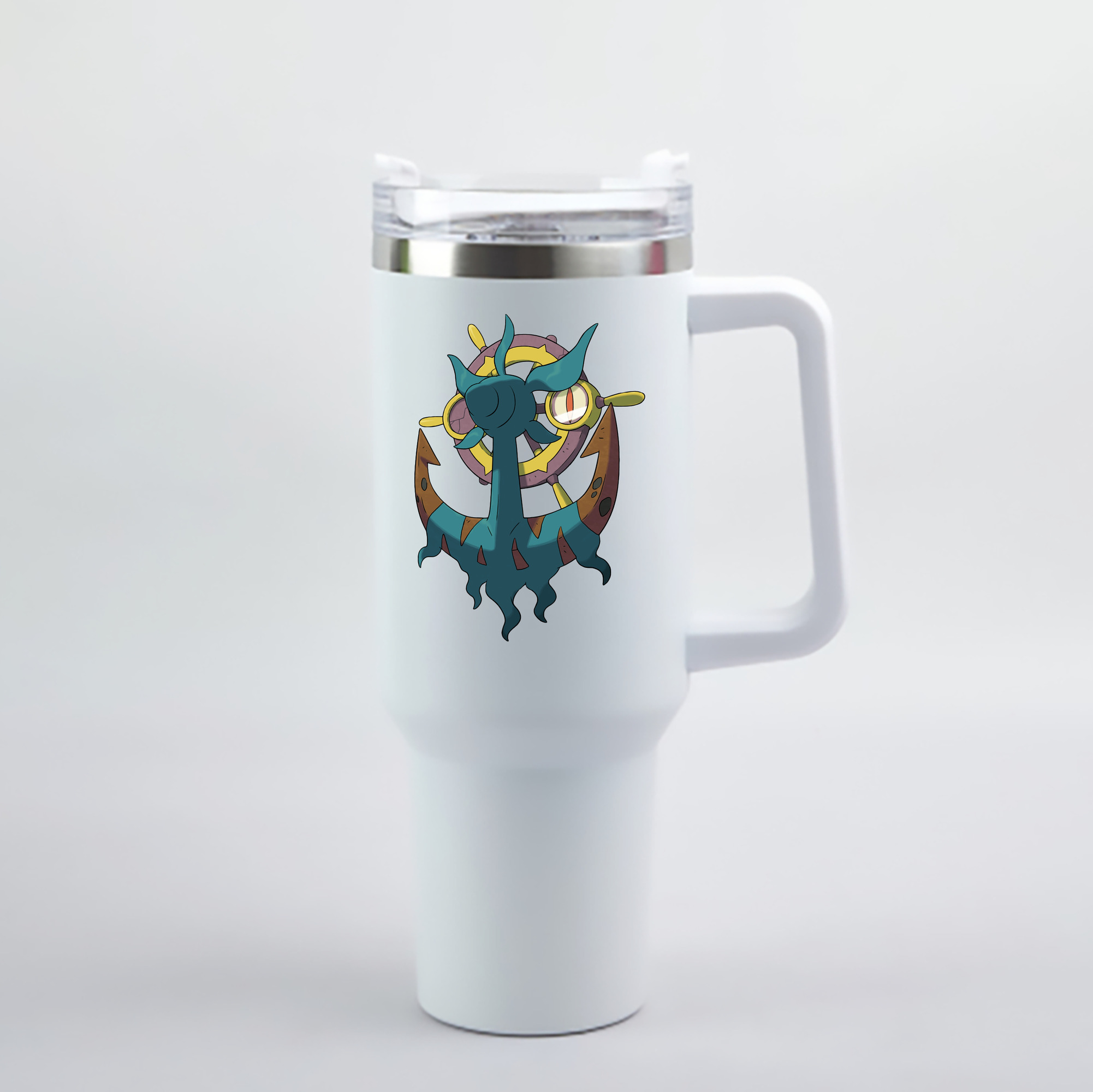 （画像用） ポケットモンスター Pokémon 1200mL車用タンブラー - クリスタルステッカー（プラスチックストロー付き）