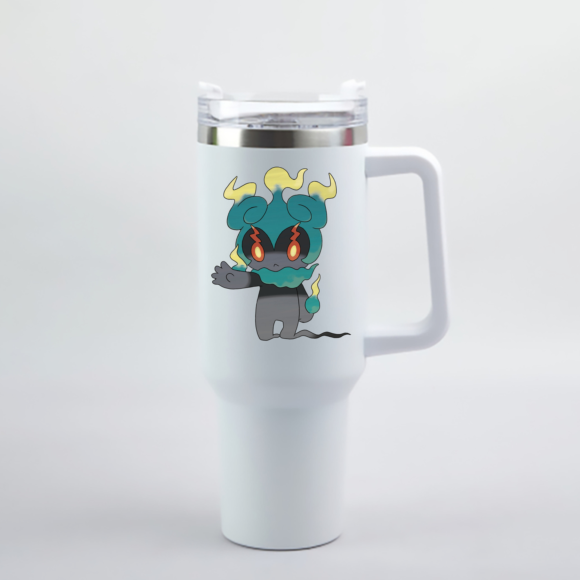 （画像用） ポケットモンスター Pokémon 1200mL車用タンブラー - クリスタルステッカー（プラスチックストロー付き）