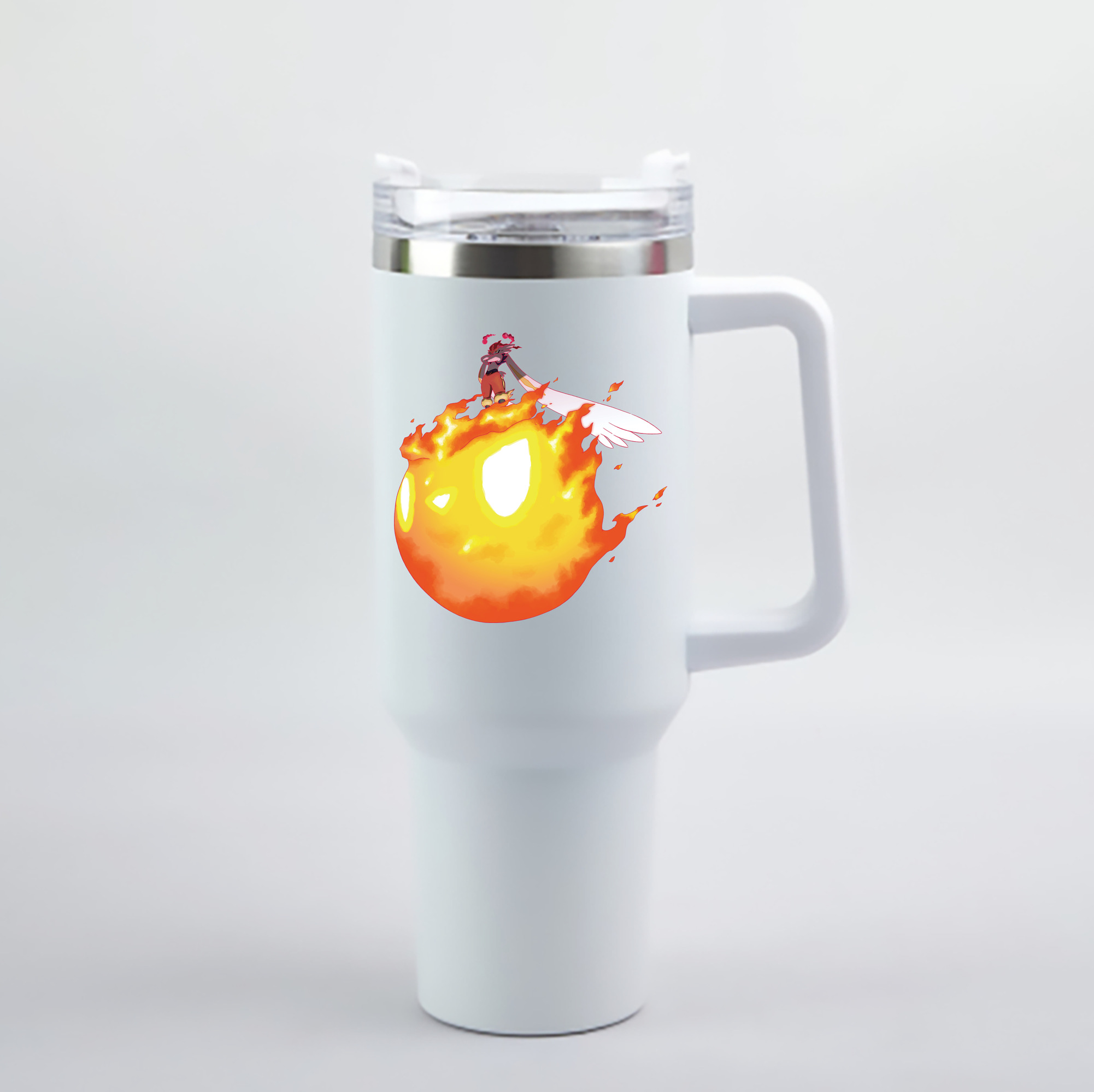 （画像用） ポケットモンスター Pokémon 1200mL車用タンブラー - クリスタルステッカー（プラスチックストロー付き）