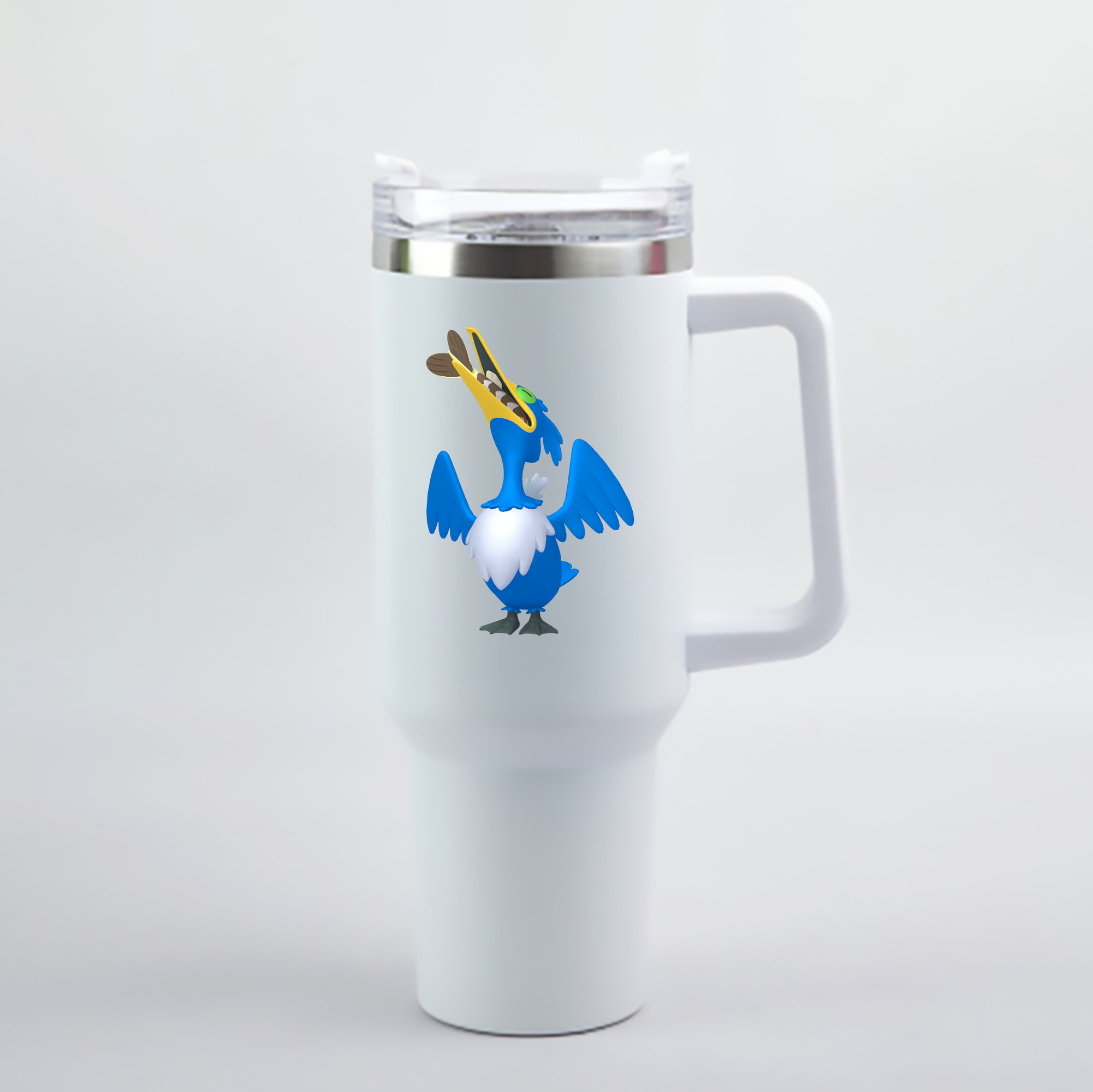 （画像用） ポケットモンスター Pokémon 1200mL車用タンブラー - クリスタルステッカー（プラスチックストロー付き）