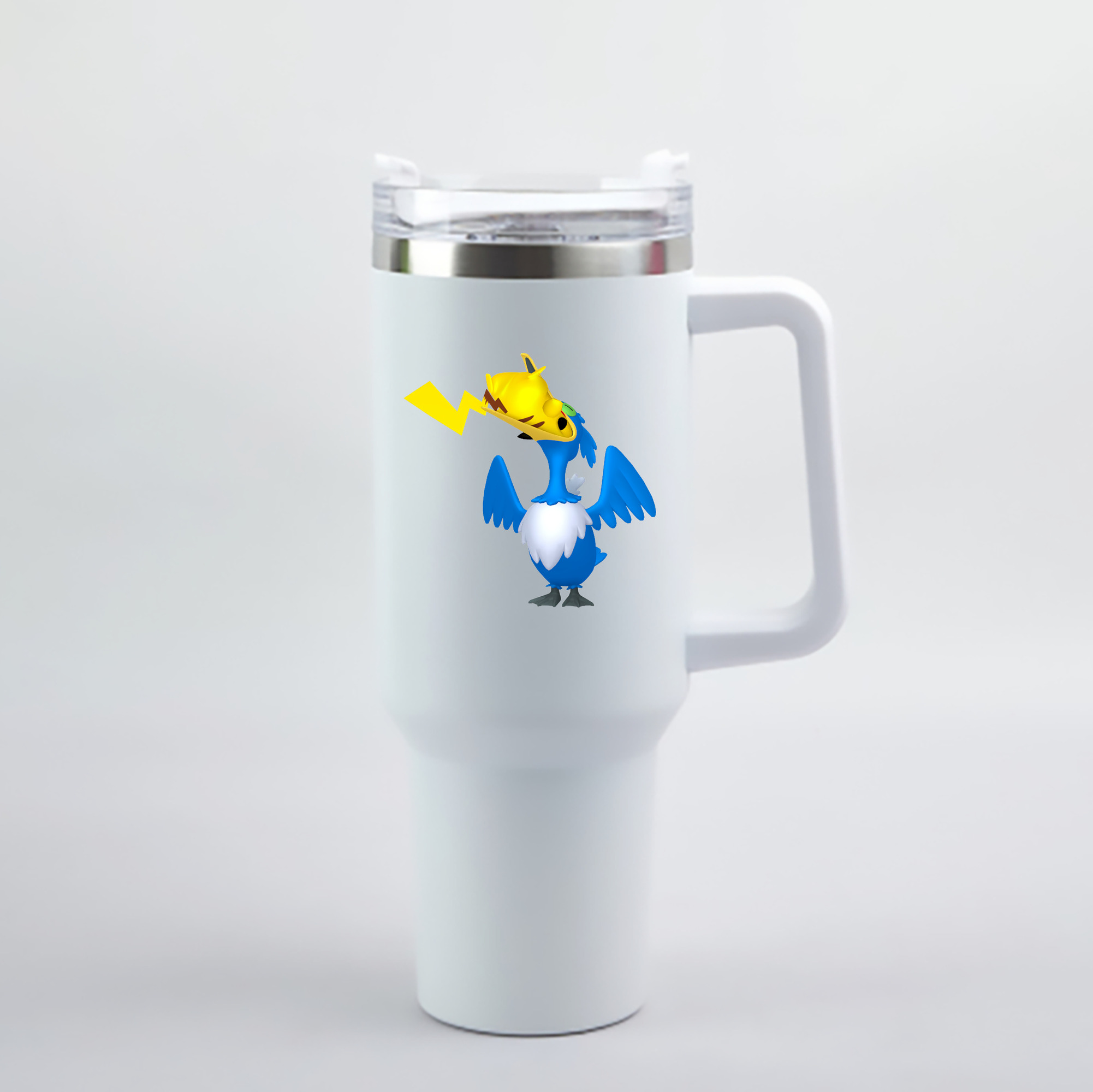 （画像用） ポケットモンスター Pokémon 1200mL車用タンブラー - クリスタルステッカー（プラスチックストロー付き）