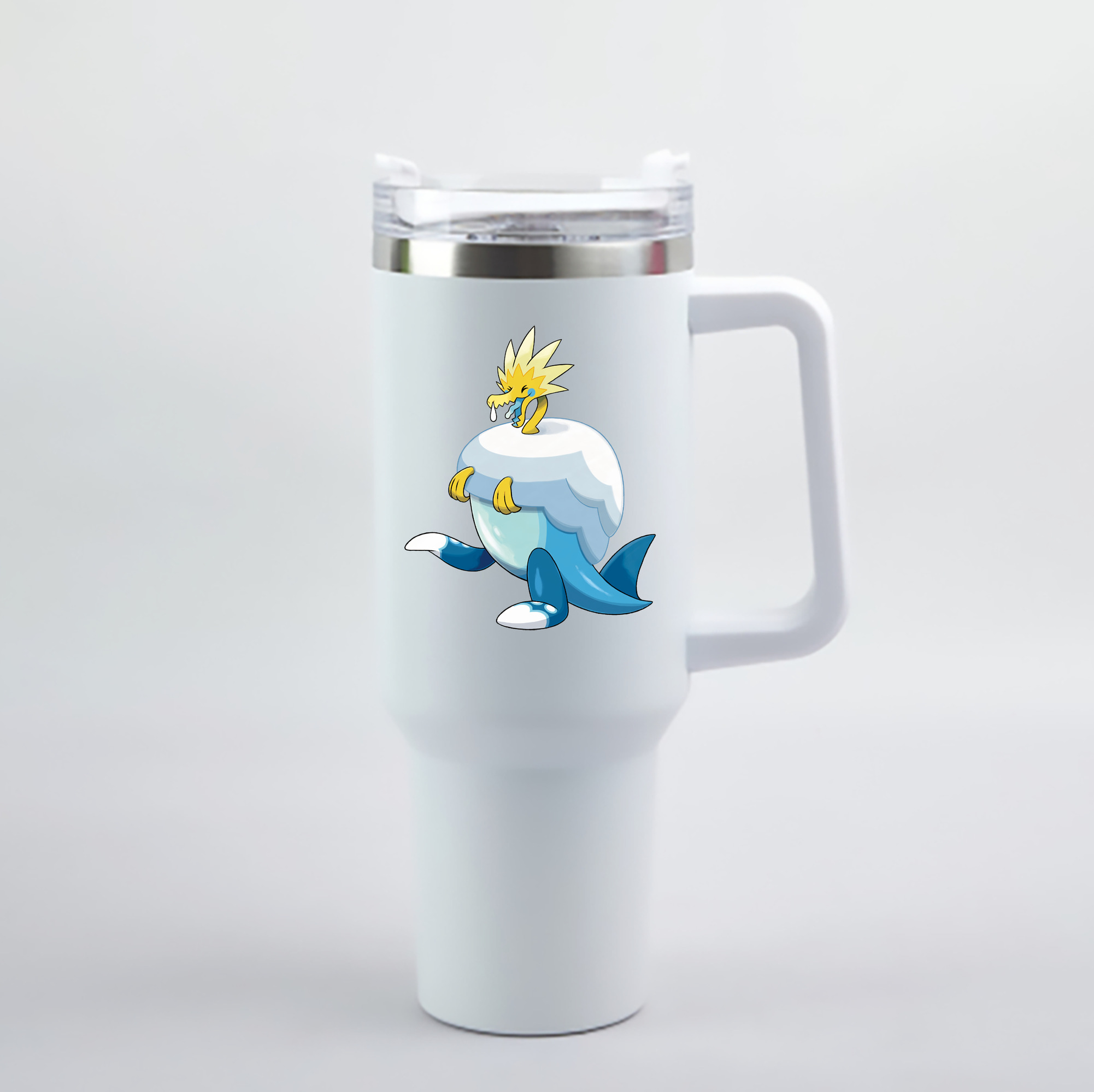 （画像用） ポケットモンスター Pokémon 1200mL車用タンブラー - クリスタルステッカー（プラスチックストロー付き）