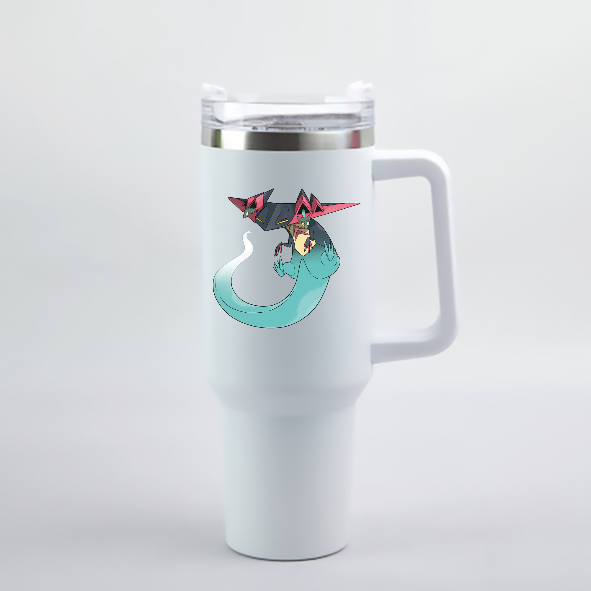 （画像用） ポケットモンスター Pokémon 1200mL車用タンブラー - クリスタルステッカー（プラスチックストロー付き）