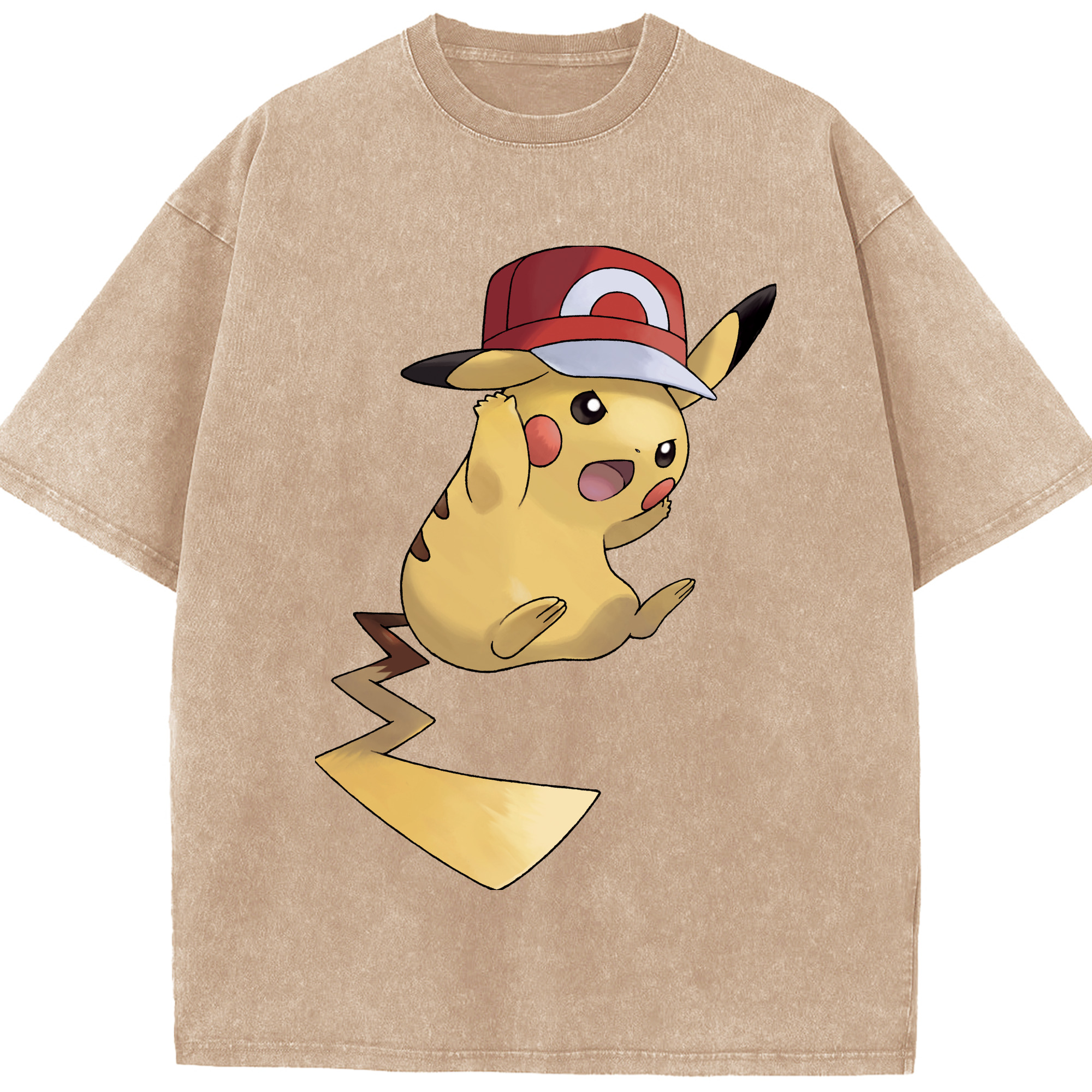 （画像用） ポケットモンスター Pokémon 綿100% ヴィンテージ風 半袖Tシャツ（フロントプリント）