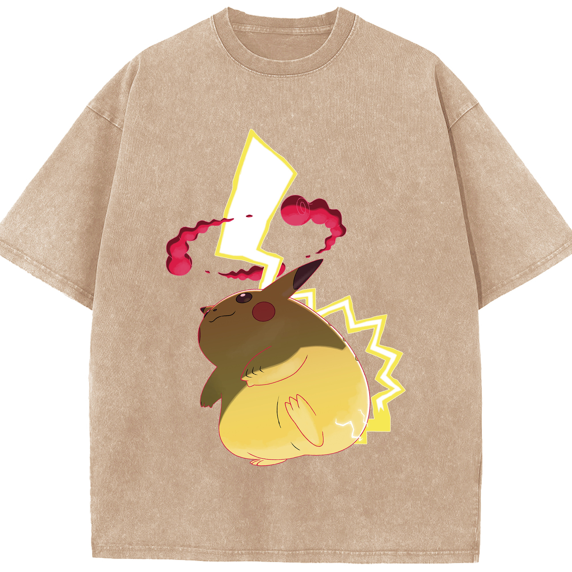 （画像用） ポケットモンスター Pokémon 綿100% ヴィンテージ風 半袖Tシャツ（フロントプリント）