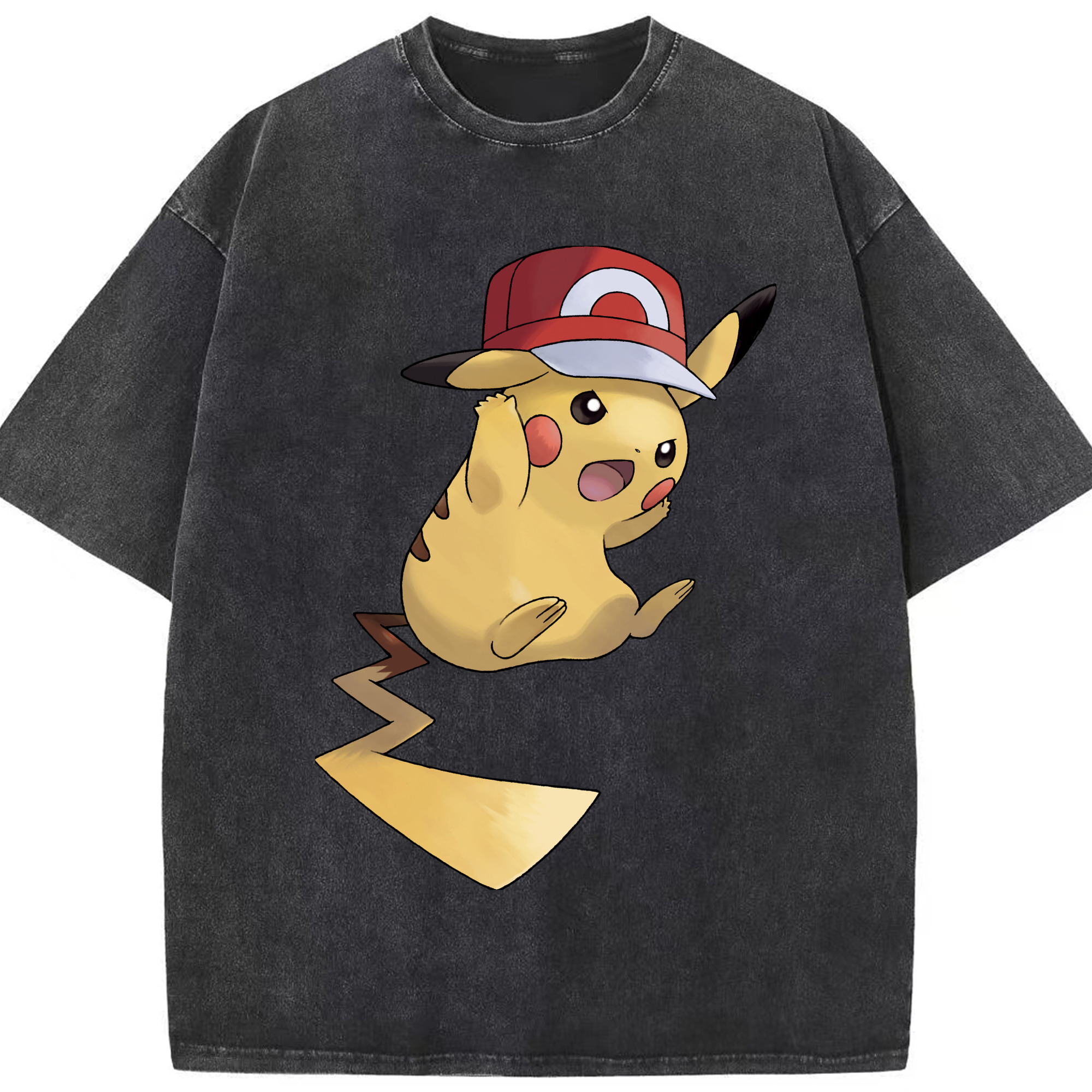（画像用） ポケットモンスター Pokémon 綿100% ヴィンテージ風 半袖Tシャツ（フロントプリント）