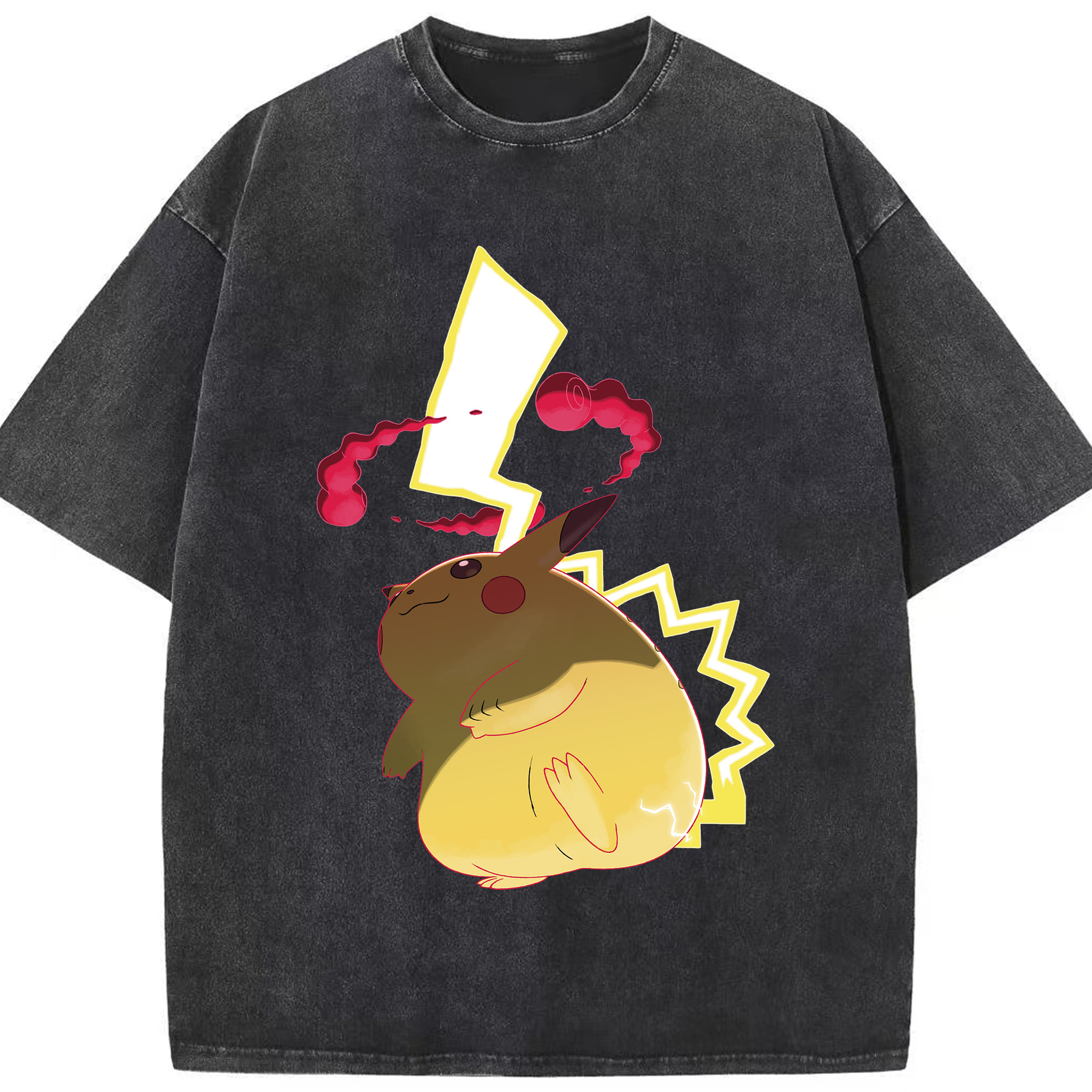 （画像用） ポケットモンスター Pokémon 綿100% ヴィンテージ風 半袖Tシャツ（フロントプリント）