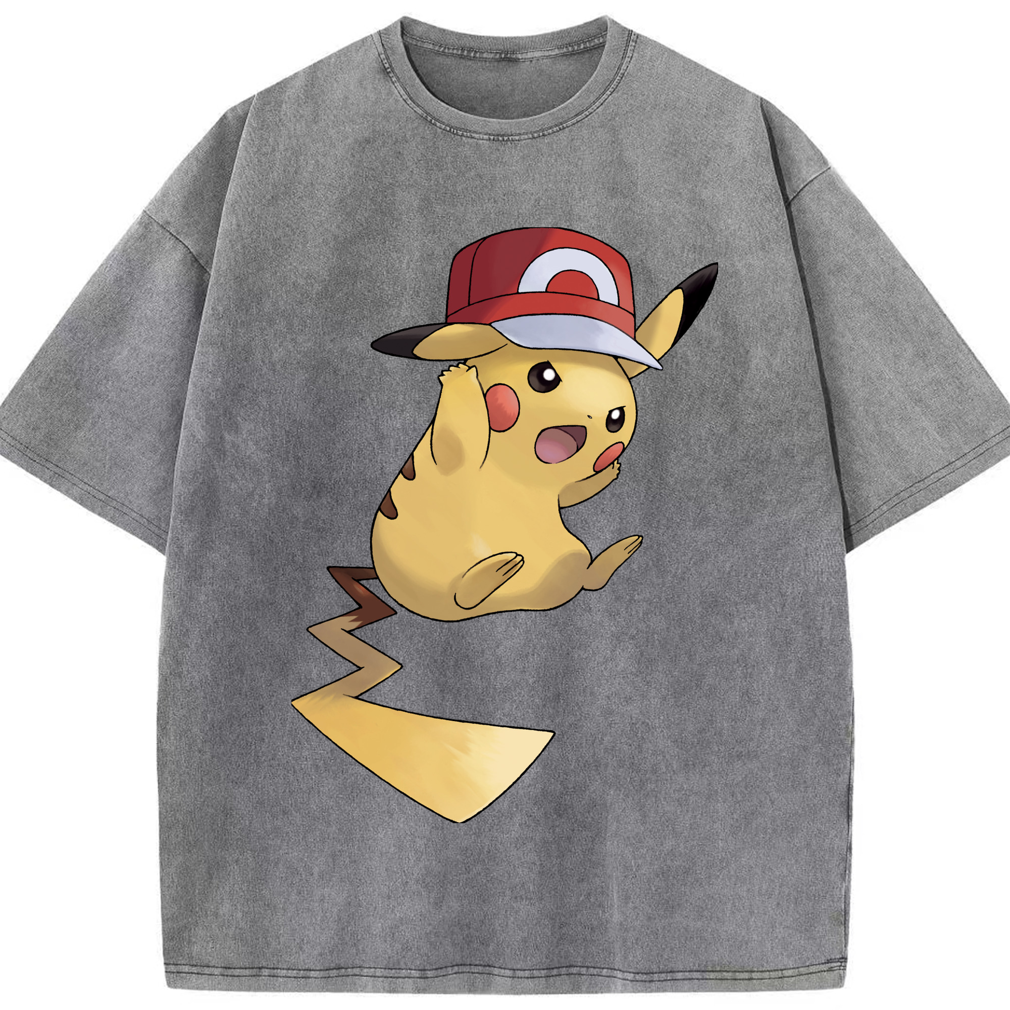 （画像用） ポケットモンスター Pokémon 綿100% ヴィンテージ風 半袖Tシャツ（フロントプリント）