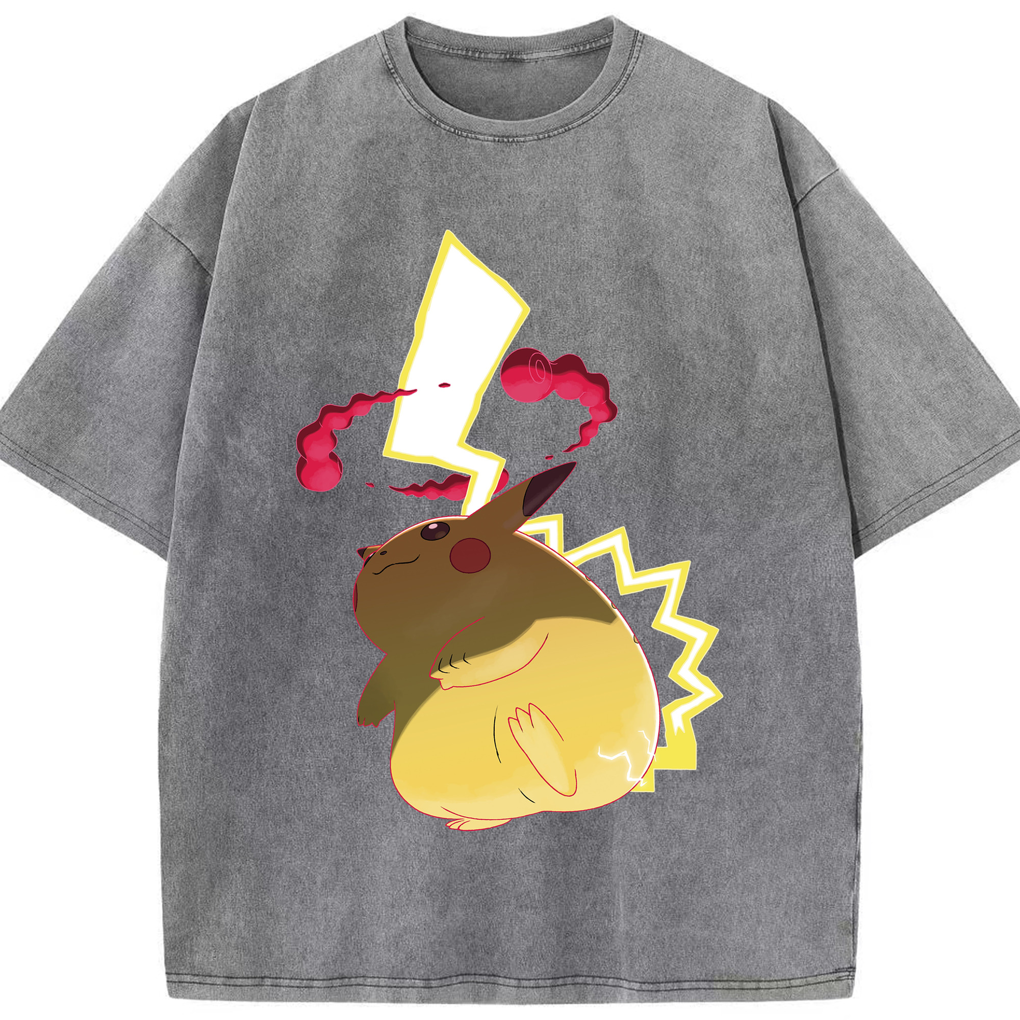 （画像用） ポケットモンスター Pokémon 綿100% ヴィンテージ風 半袖Tシャツ（フロントプリント）
