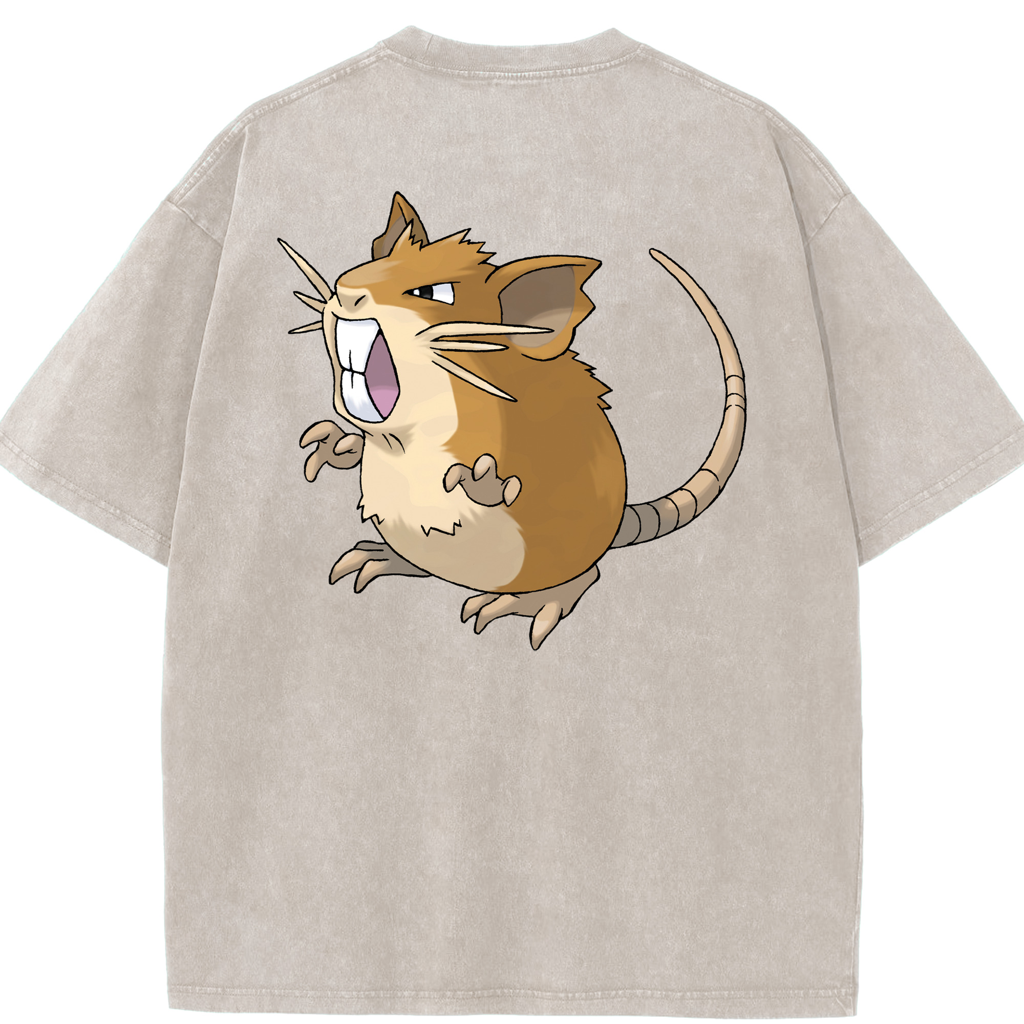 （画像用） ポケットモンスター Pokémon 綿100% ヴィンテージ風 半袖Tシャツ（背面プリント）
