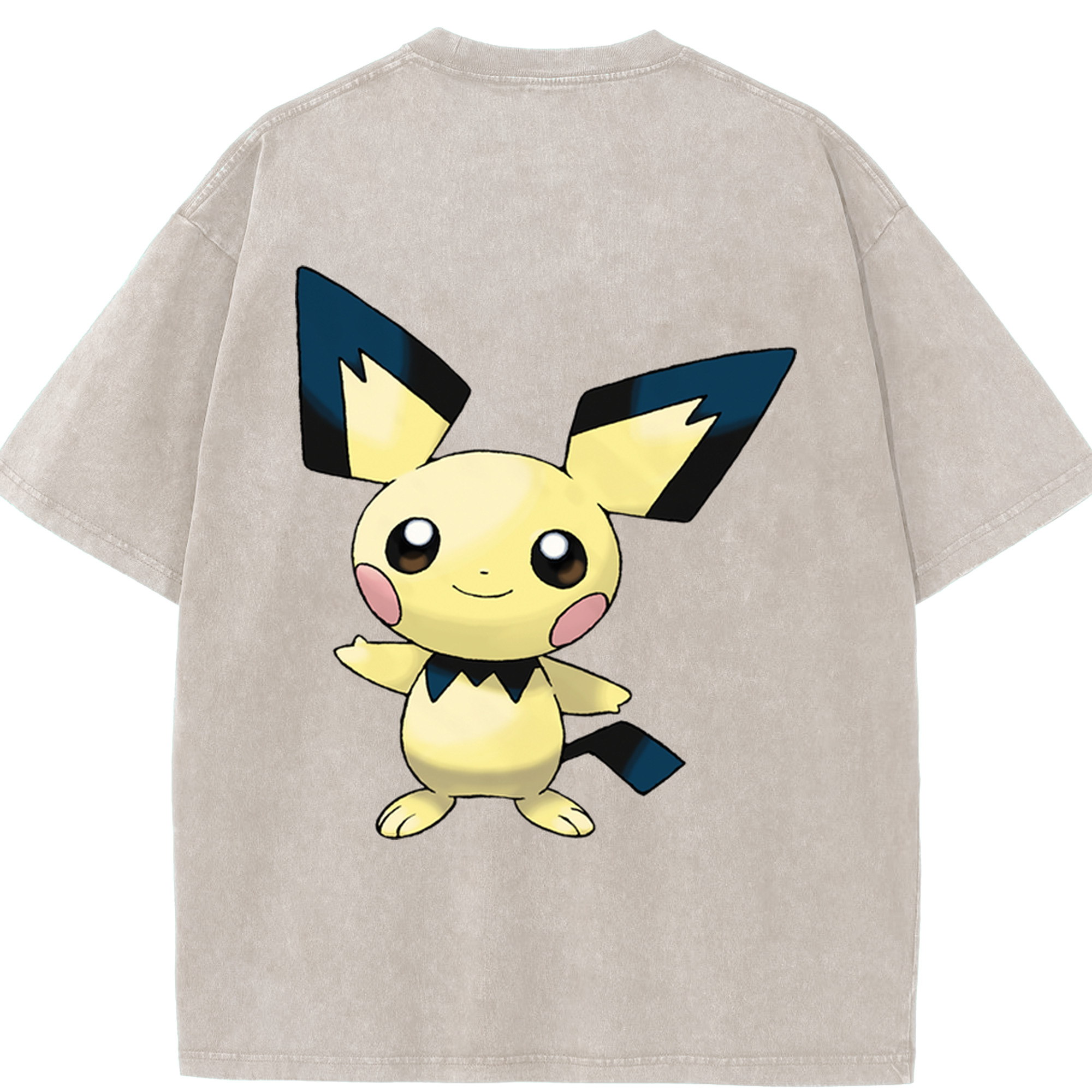 （画像用） ポケットモンスター Pokémon 綿100% ヴィンテージ風 半袖Tシャツ（背面プリント）