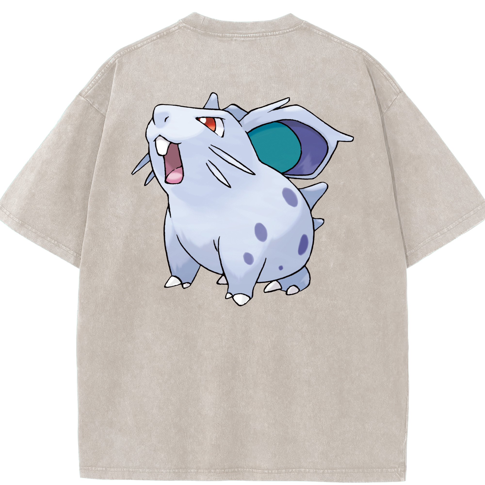 （画像用） ポケットモンスター Pokémon 綿100% ヴィンテージ風 半袖Tシャツ（背面プリント）