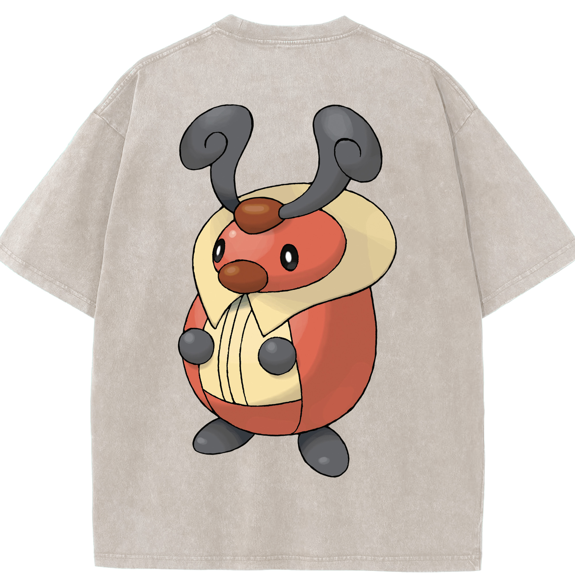 （画像用） ポケットモンスター Pokémon 綿100% ヴィンテージ風 半袖Tシャツ（背面プリント）