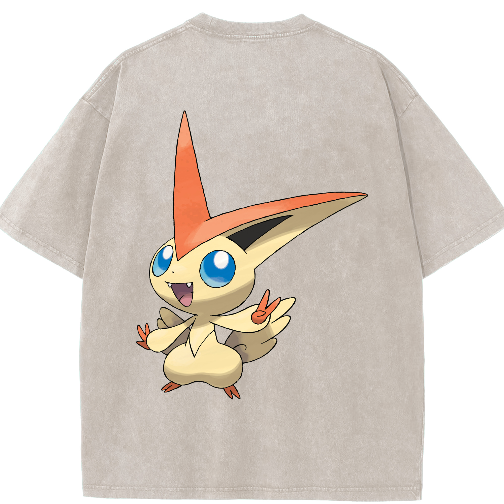 （画像用） ポケットモンスター Pokémon 綿100% ヴィンテージ風 半袖Tシャツ（背面プリント）