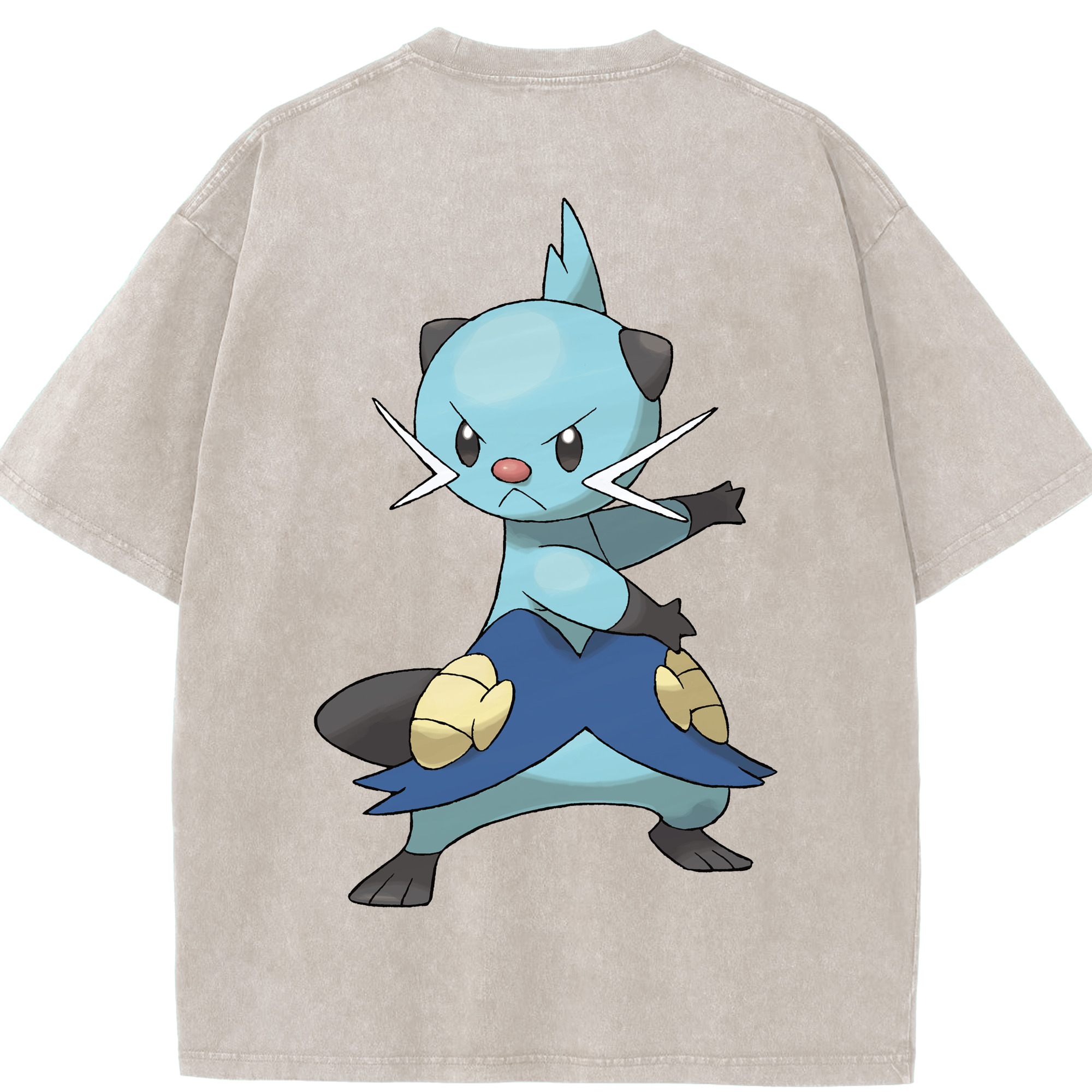 （画像用） ポケットモンスター Pokémon 綿100% ヴィンテージ風 半袖Tシャツ（背面プリント）